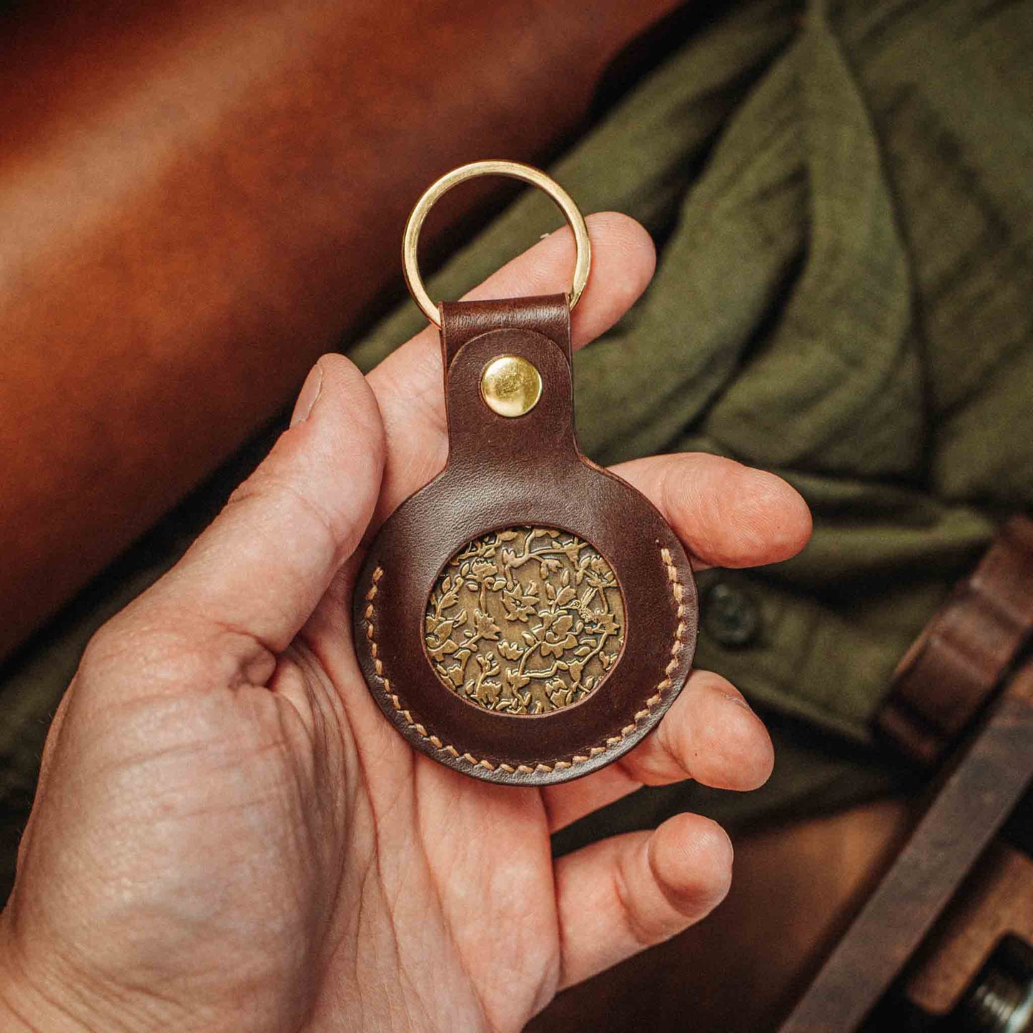 Pirate Goods Peso Pocket v5 Keychain Coin Holder – Leather Challenge Coin Case for EDC