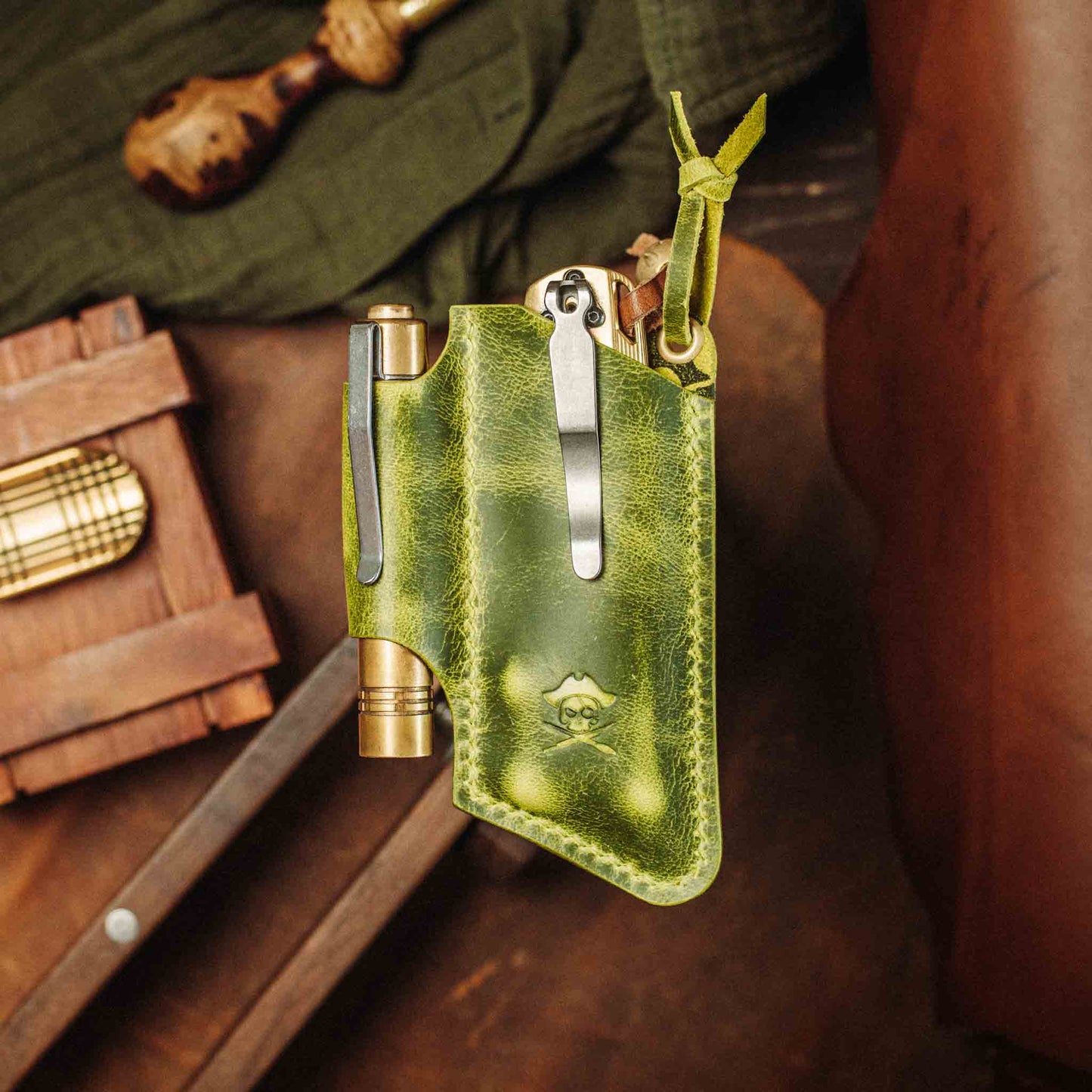 Pirate Goods Sailor v3 Knife Sleeve – Leather EDC Pocket Knife Holder