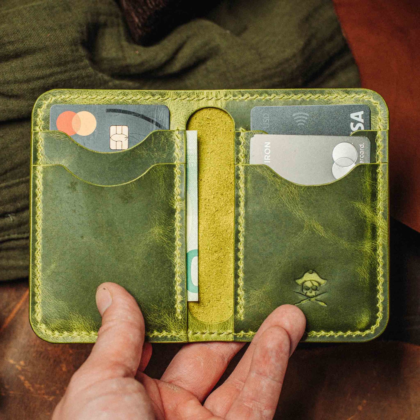 Pirate Goods Buccaneer Bifold Wallet – Slim Minimalist Leather EDC Card Holder