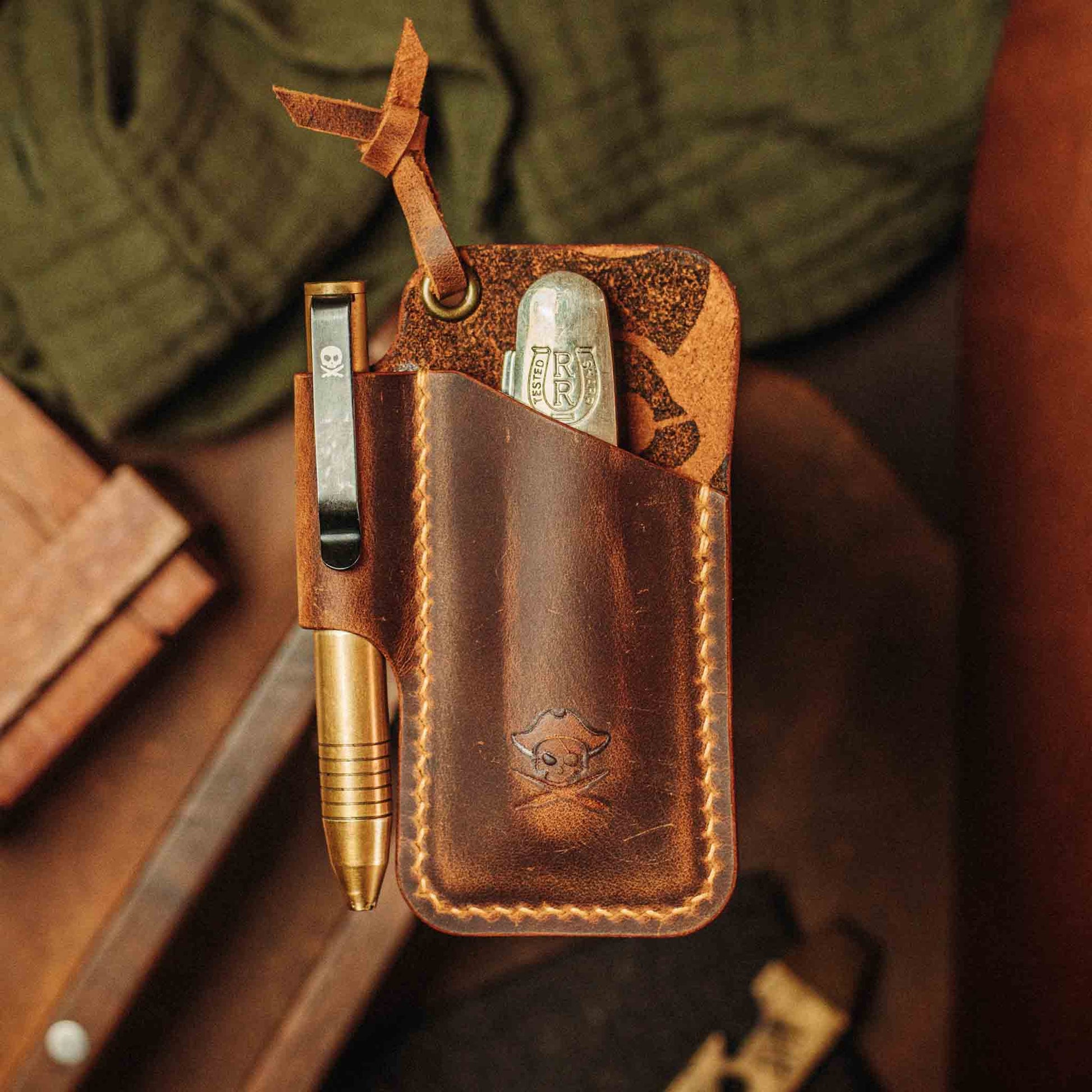 EDC Pocket Organizer - First Mate v3 | Leather Pocket Carrier Pirate Goods