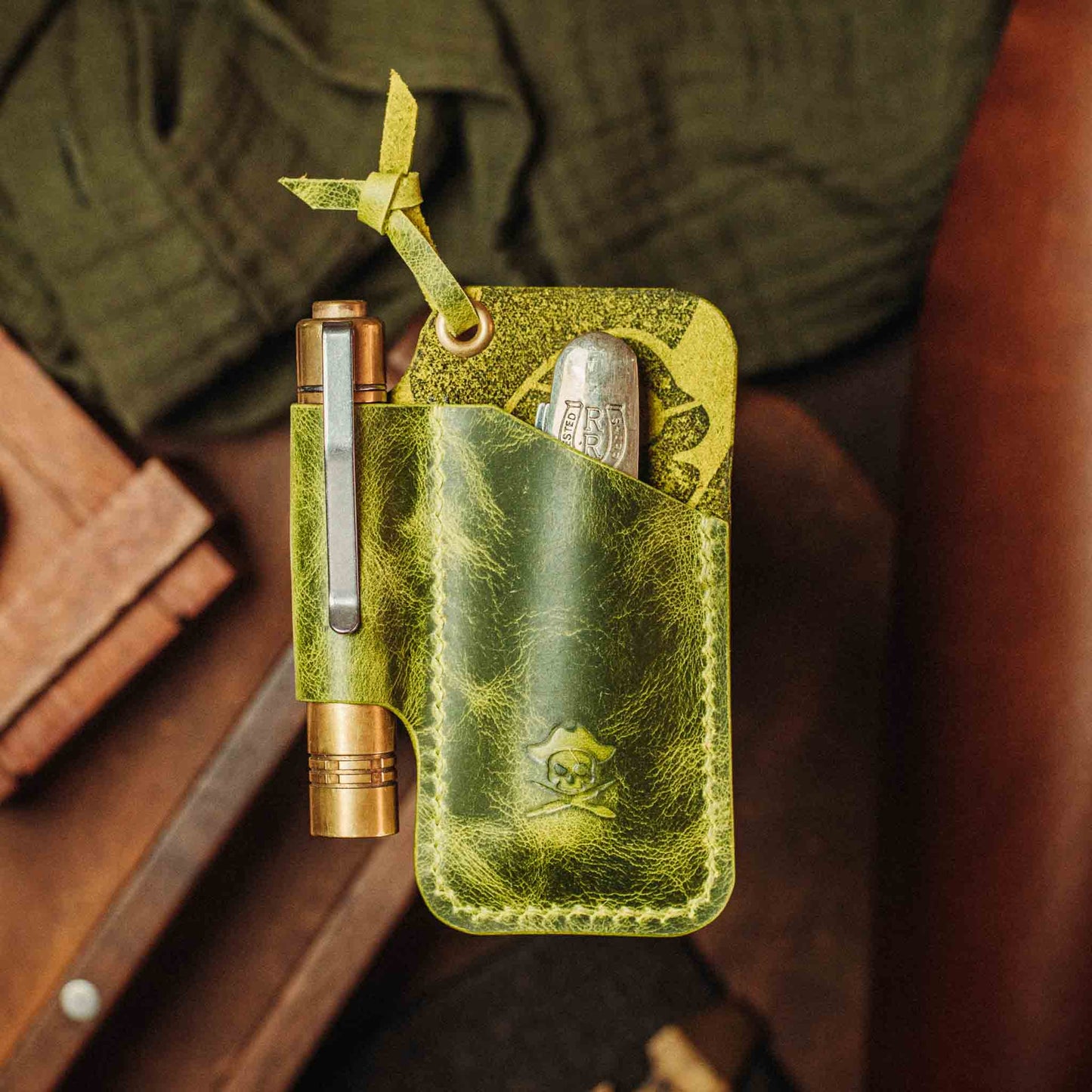 EDC Pocket Organizer - First Mate v3 | Leather Pocket Carrier Pirate Goods