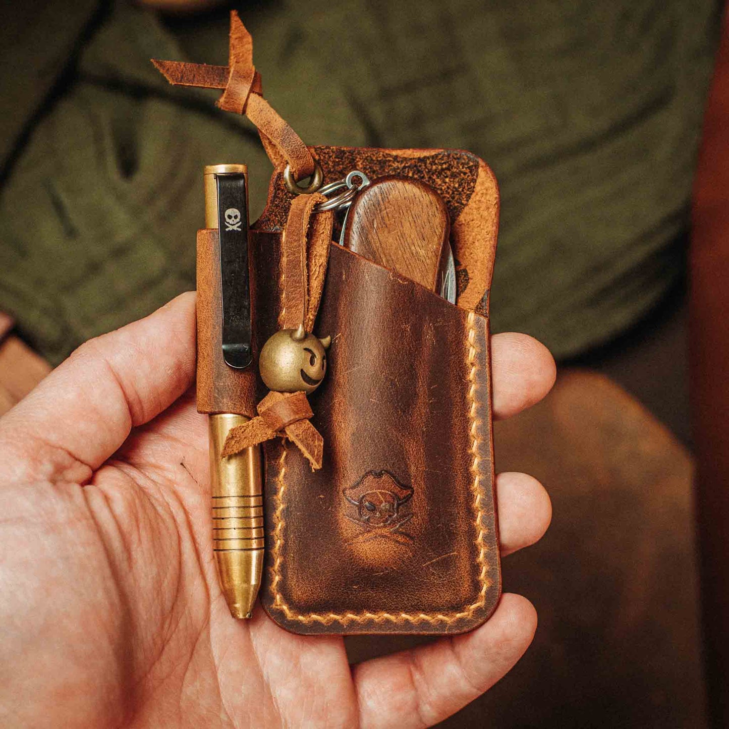 EDC Pocket Organizer - First Mate v3 | Leather Pocket Carrier Pirate Goods