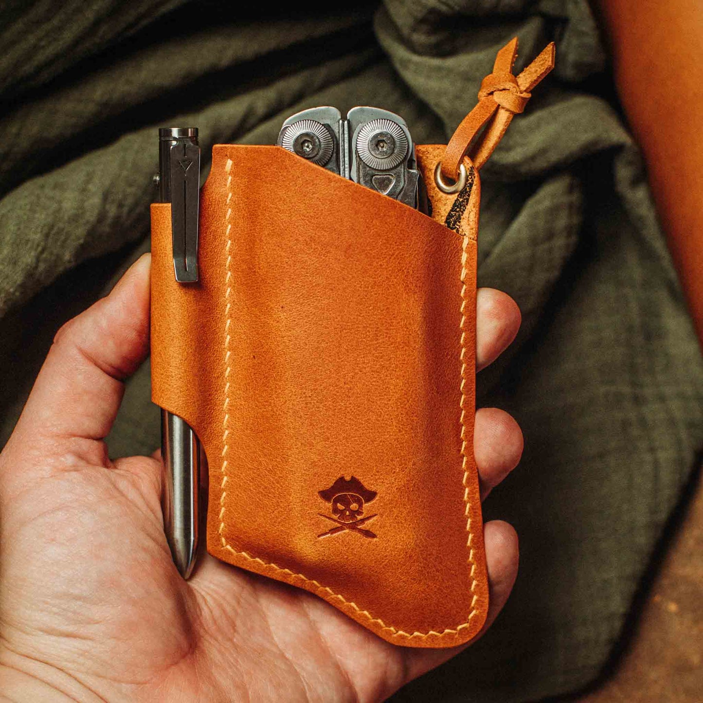 Pirate Goods Sailor v3 Knife Sleeve – Leather EDC Pocket Knife Holder
