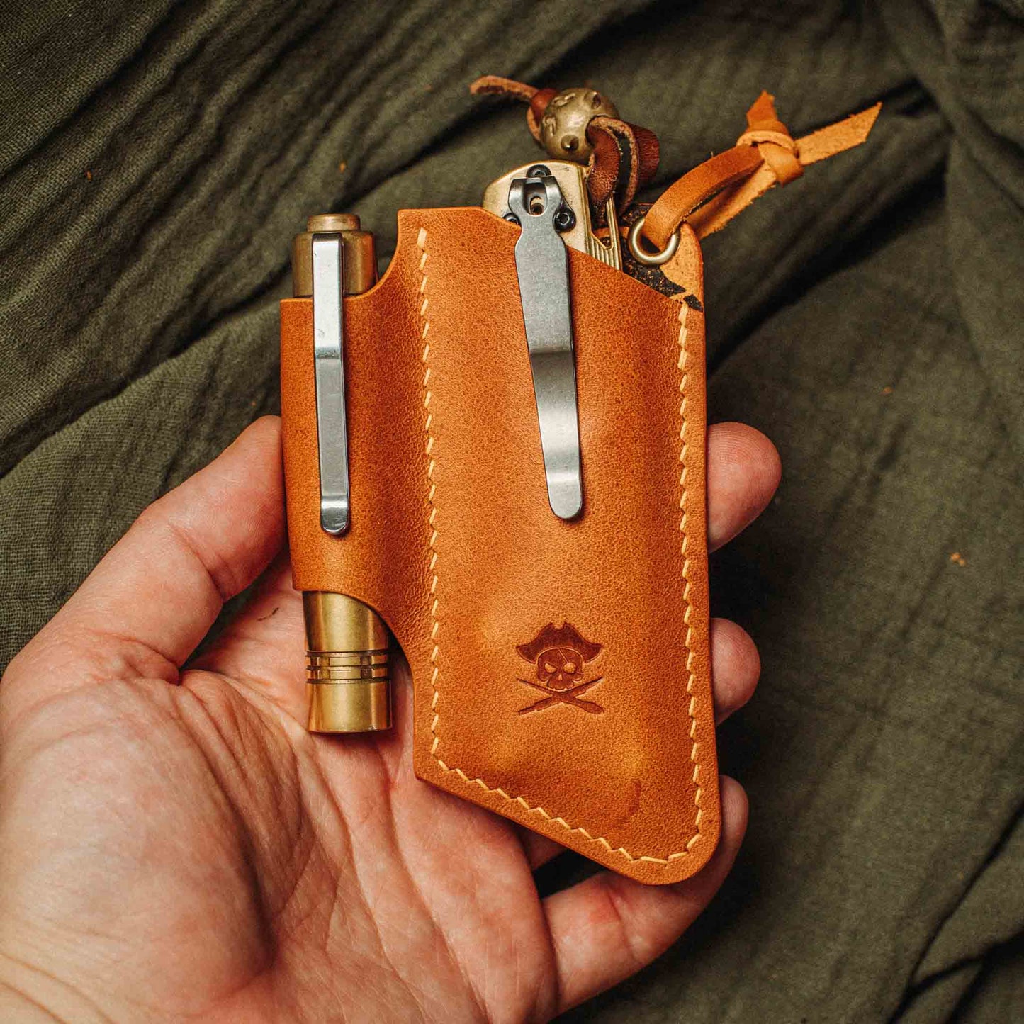 Pirate Goods Sailor v3 Knife Sleeve – Leather EDC Pocket Knife Holder