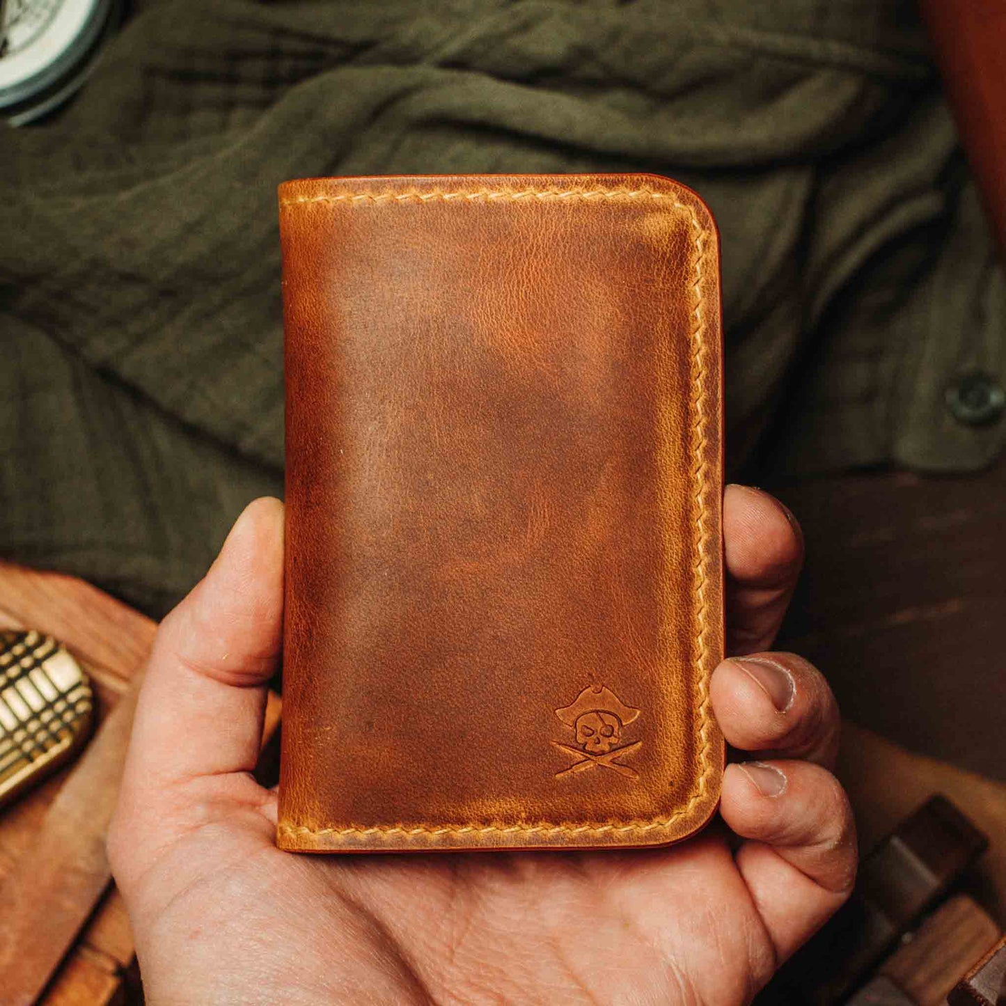 Pirate Goods Buccaneer Bifold Wallet – Slim Minimalist Leather EDC Card Holder