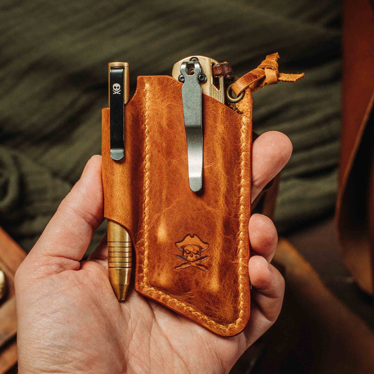 Pirate Goods Sailor v3 Knife Sleeve – Leather EDC Pocket Knife Holder