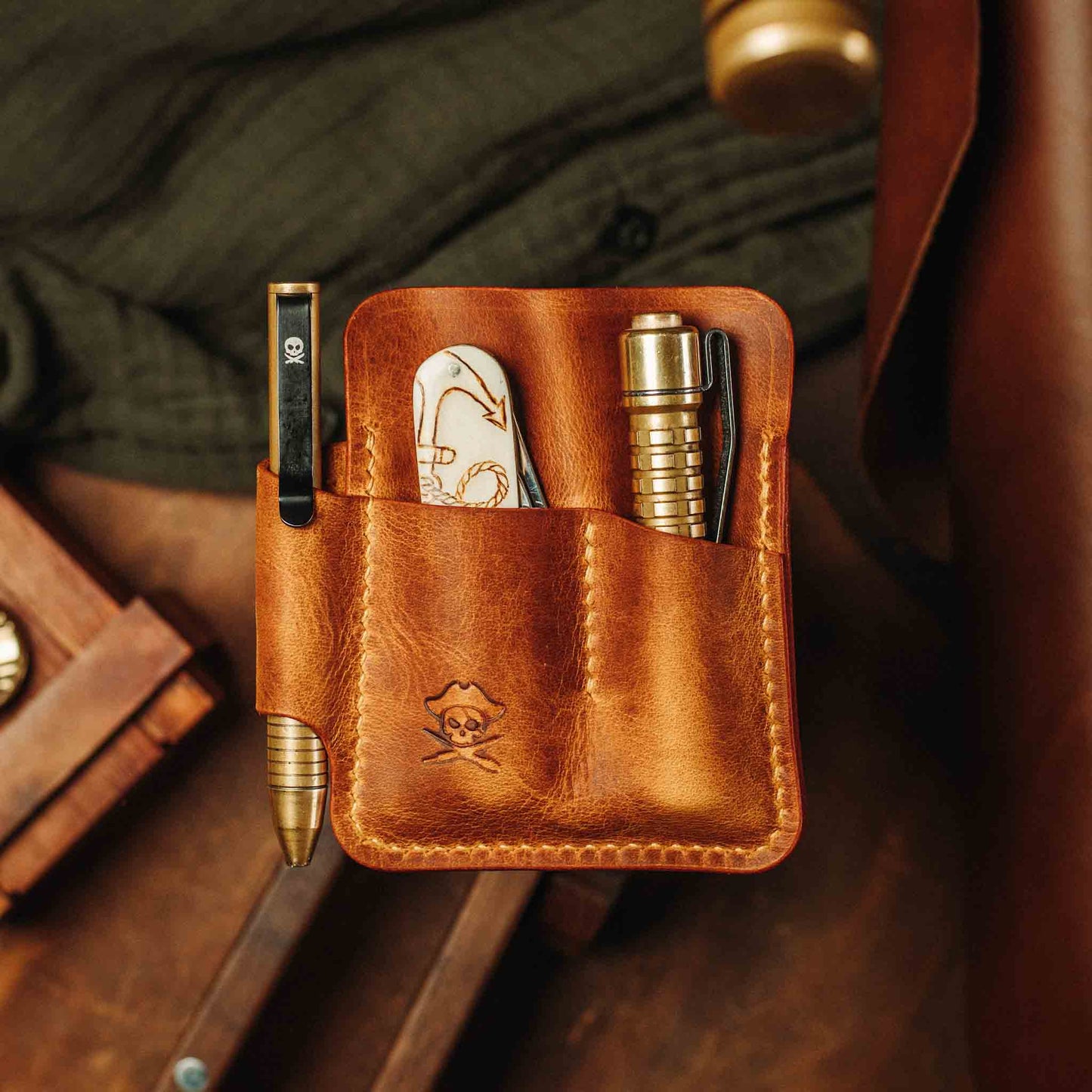 Pirate Goods First Mate Pocket Organizer – Leather EDC Pocket Carrier