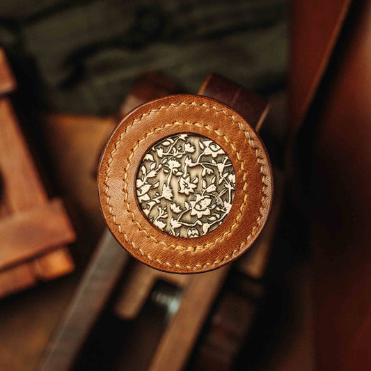 Round Coin Holder - Peso Pocket v2 | Challenge Coin Case | Handcrafted Leather