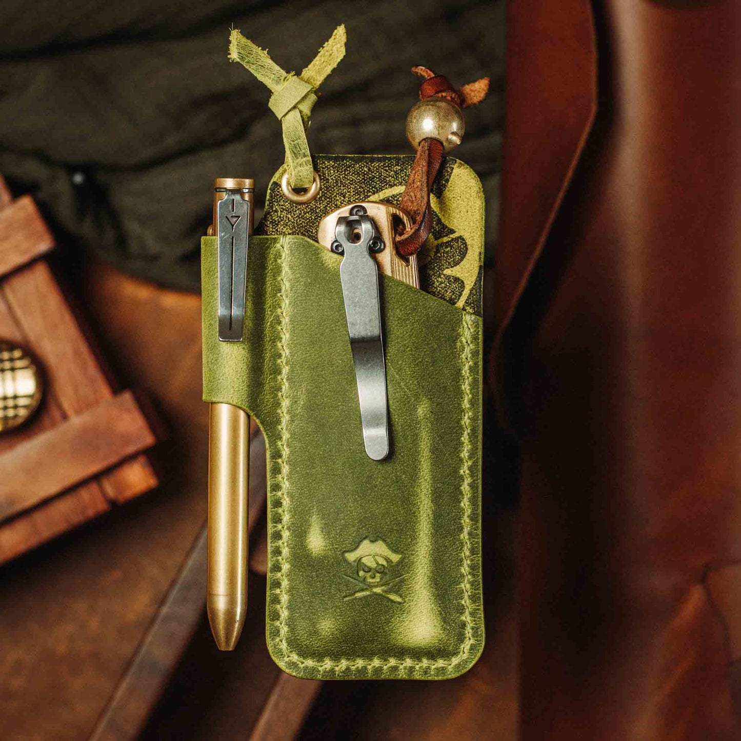 EDC Pocket Organizer - First Mate v3 | Leather Pocket Carrier Pirate Goods