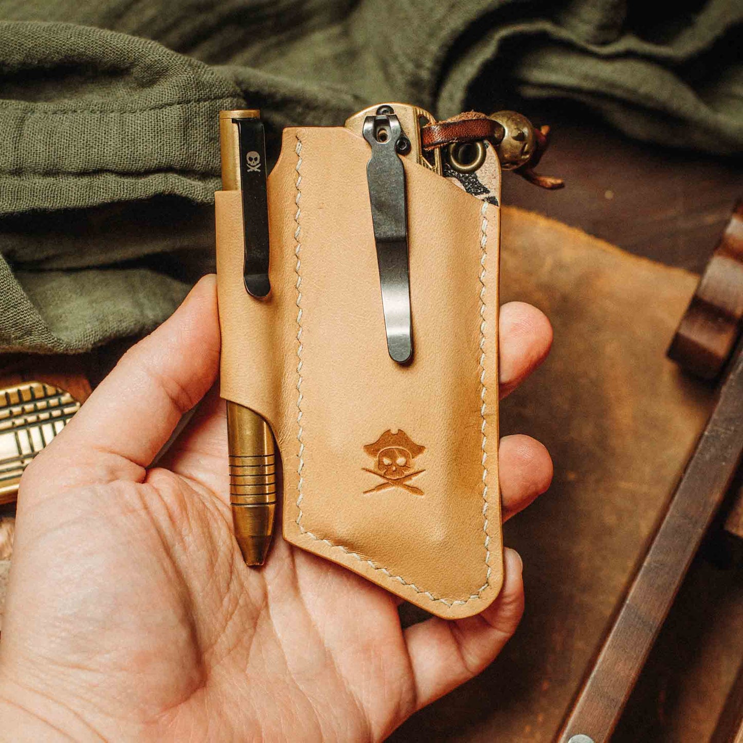 Pirate Goods Sailor v3 Knife Sleeve – Leather EDC Pocket Knife Holder