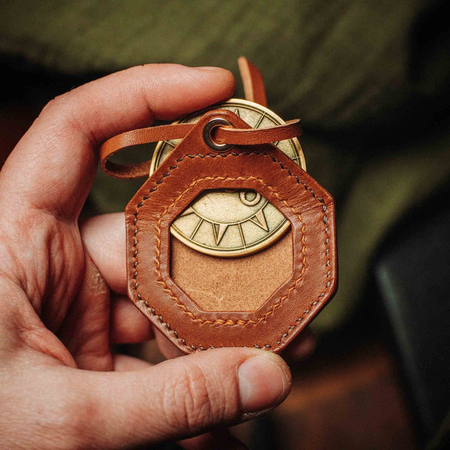 Pirate Goods Peso Pocket v4 Plus Coin Holder – Octagonal Leather Challenge Coin Case for EDC