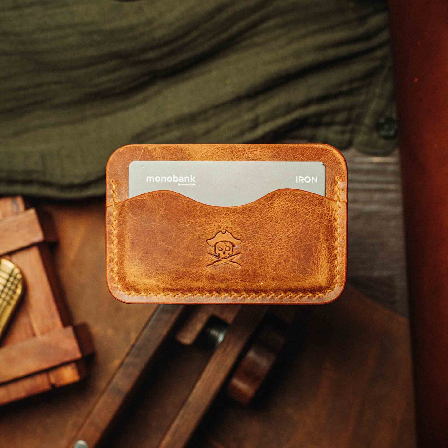 Minimalist Wallet - Drunken Boatswain v2 | Slim Leather | EDC Pirate Goods