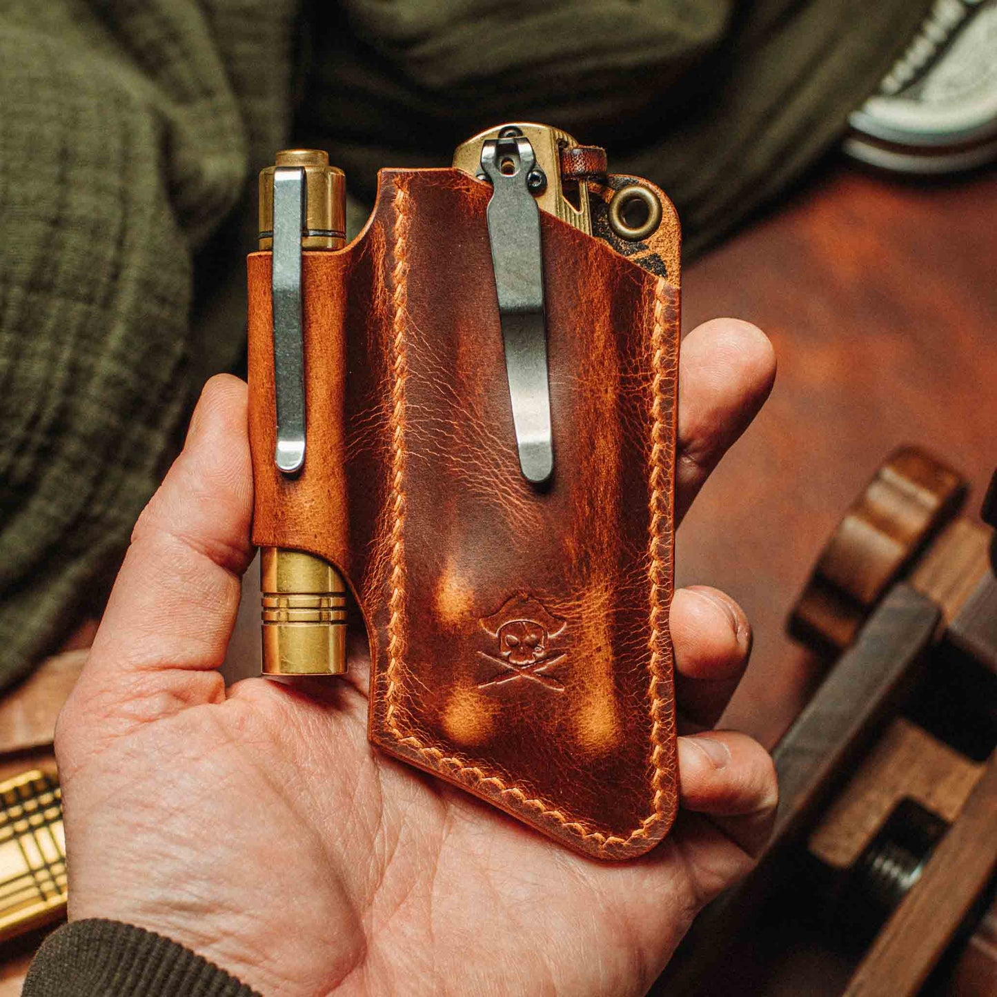 Pirate Goods Sailor v3 Knife Sleeve – Leather EDC Pocket Knife Holder