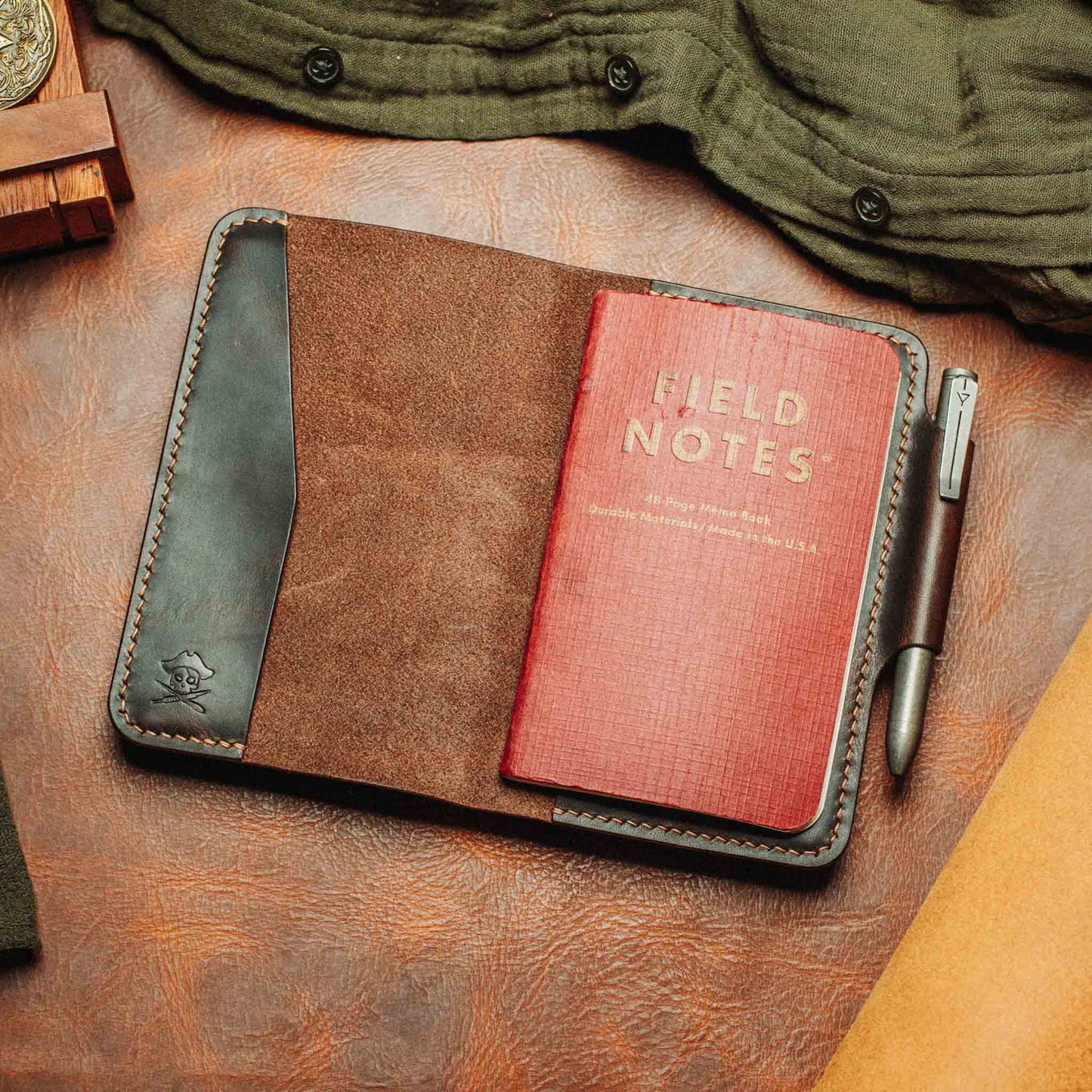 Pirate Goods Navigator Field Notes Cover – Leather EDC Journal Holder