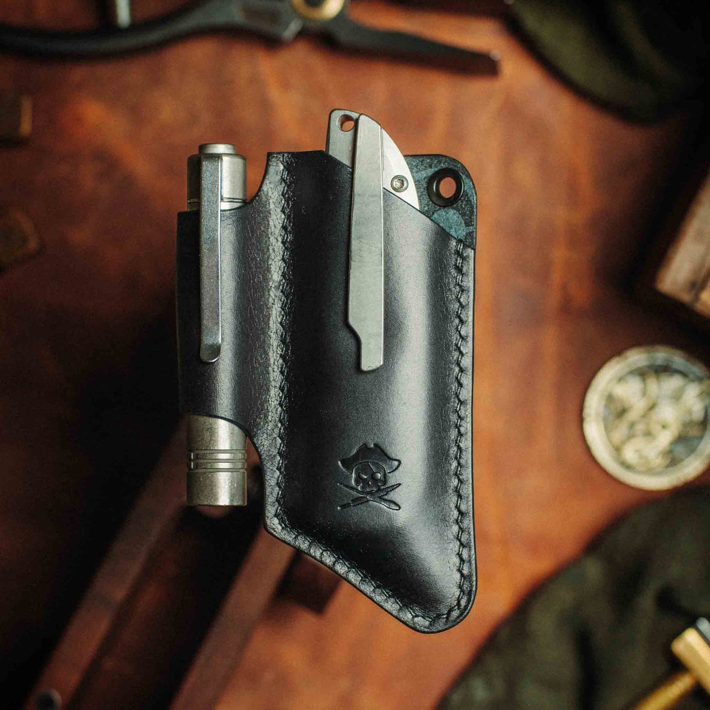 Pirate Goods Sailor v3 Knife Sleeve – Leather EDC Pocket Knife Holder