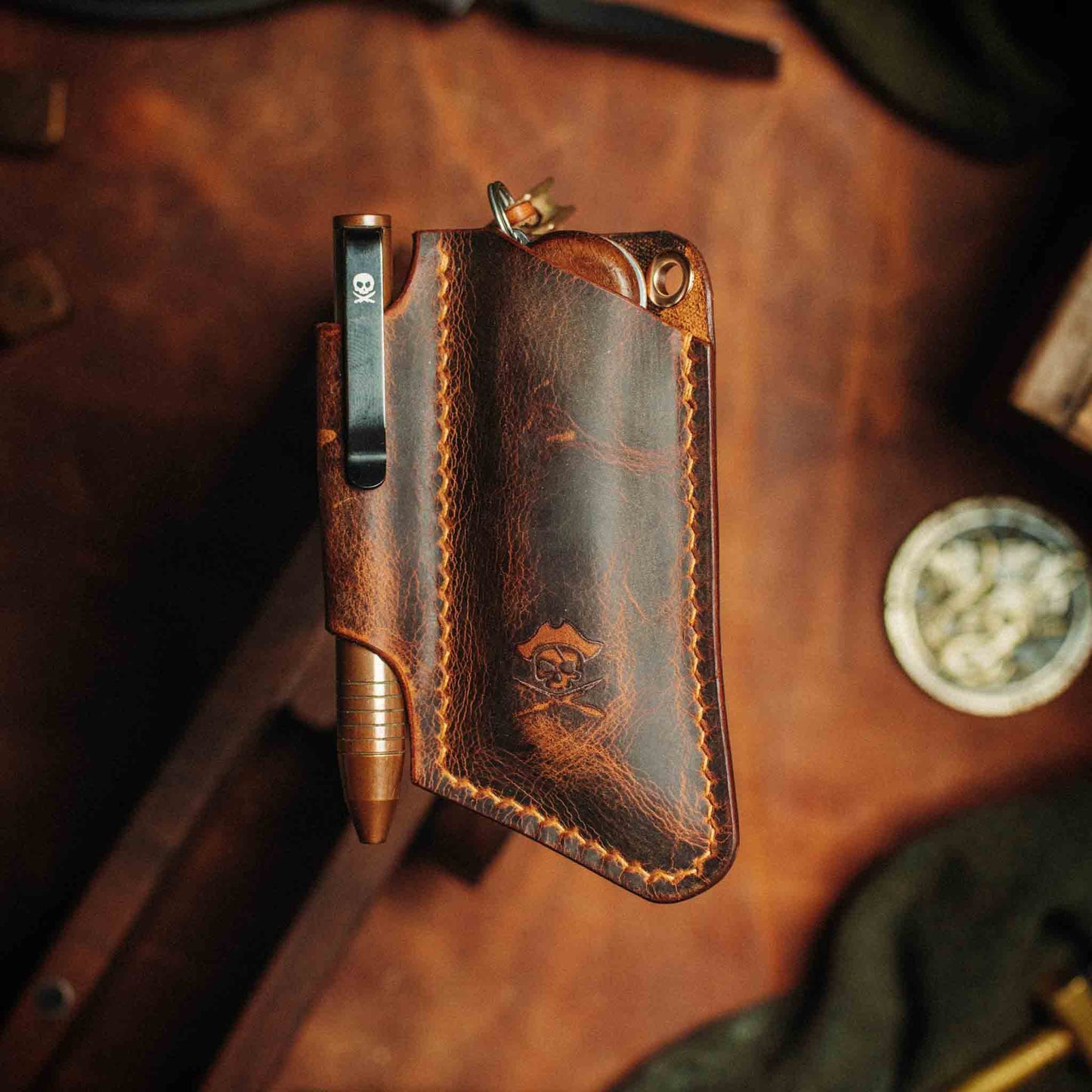 Pirate Goods Sailor v3 Knife Sleeve – Leather EDC Pocket Knife Holder