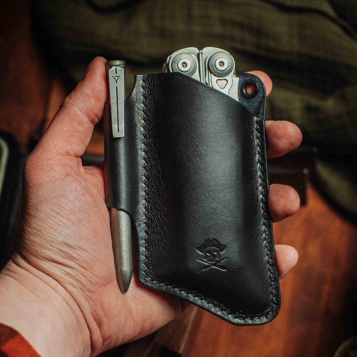 Pirate Goods Sailor v3 Knife Sleeve – Leather EDC Pocket Knife Holder