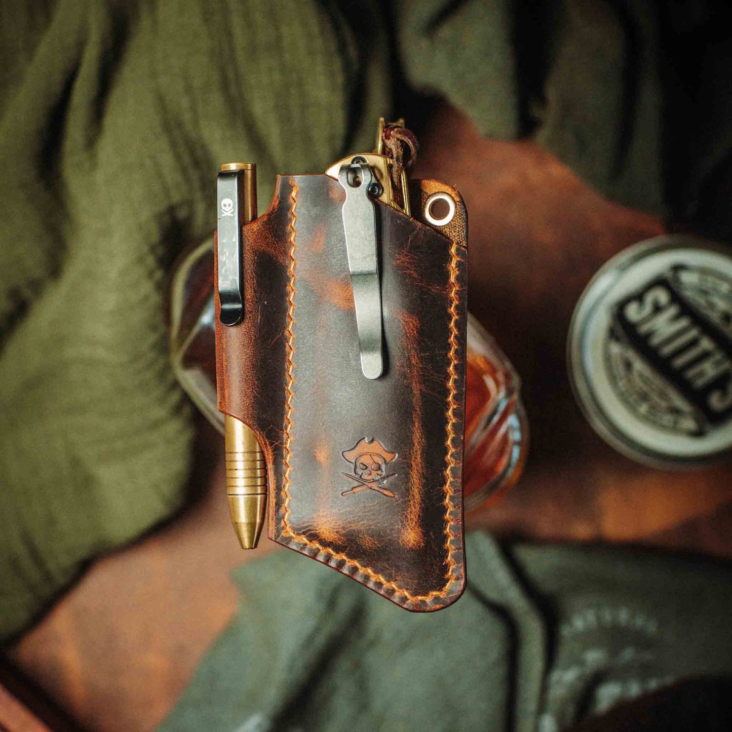 Pirate Goods Sailor v3 Knife Sleeve – Leather EDC Pocket Knife Holder