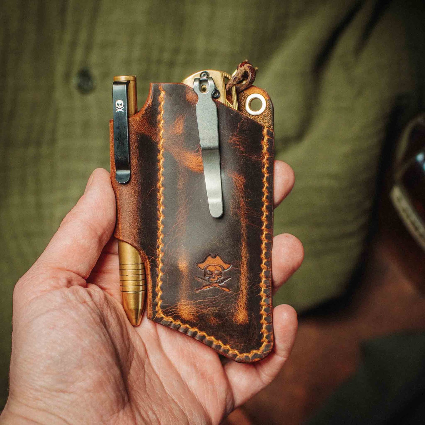 Pirate Goods Sailor v3 Knife Sleeve – Leather EDC Pocket Knife Holder