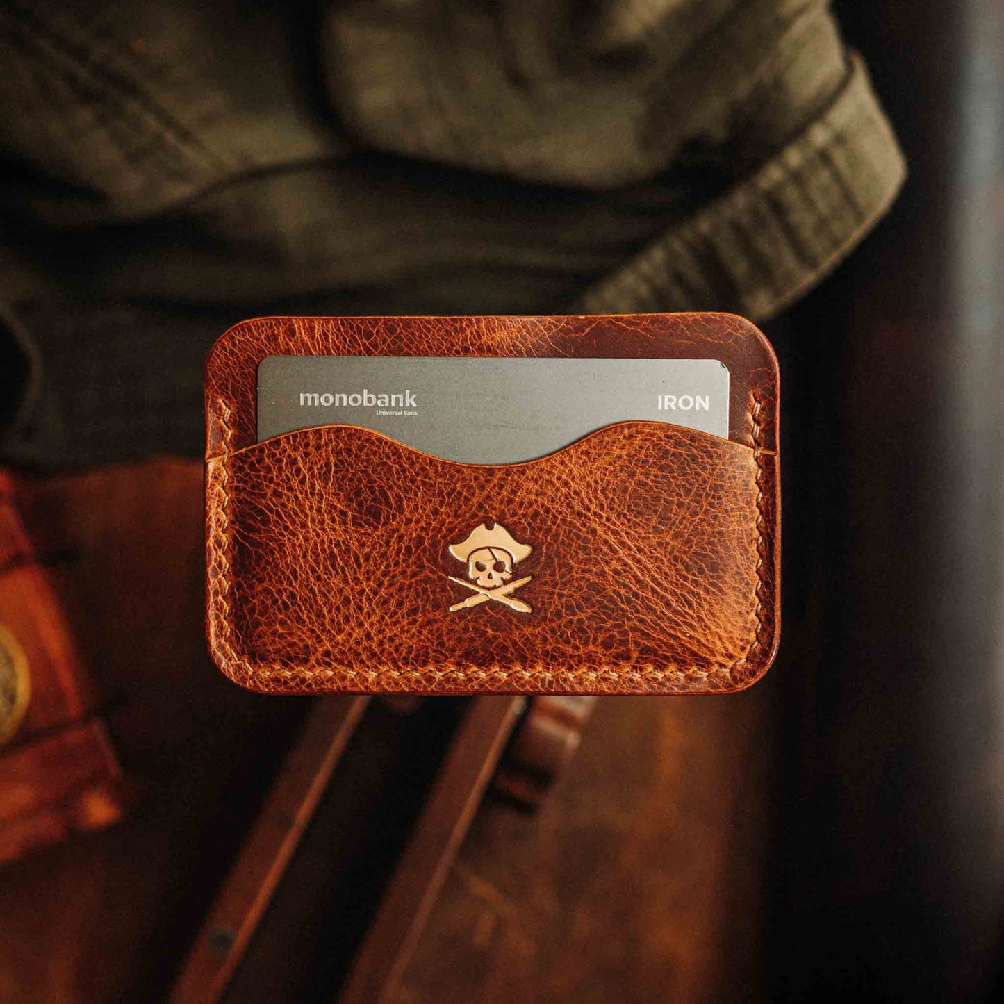 Minimalist Wallet - Drunken Boatswain v2 | Slim Leather | EDC Pirate Goods