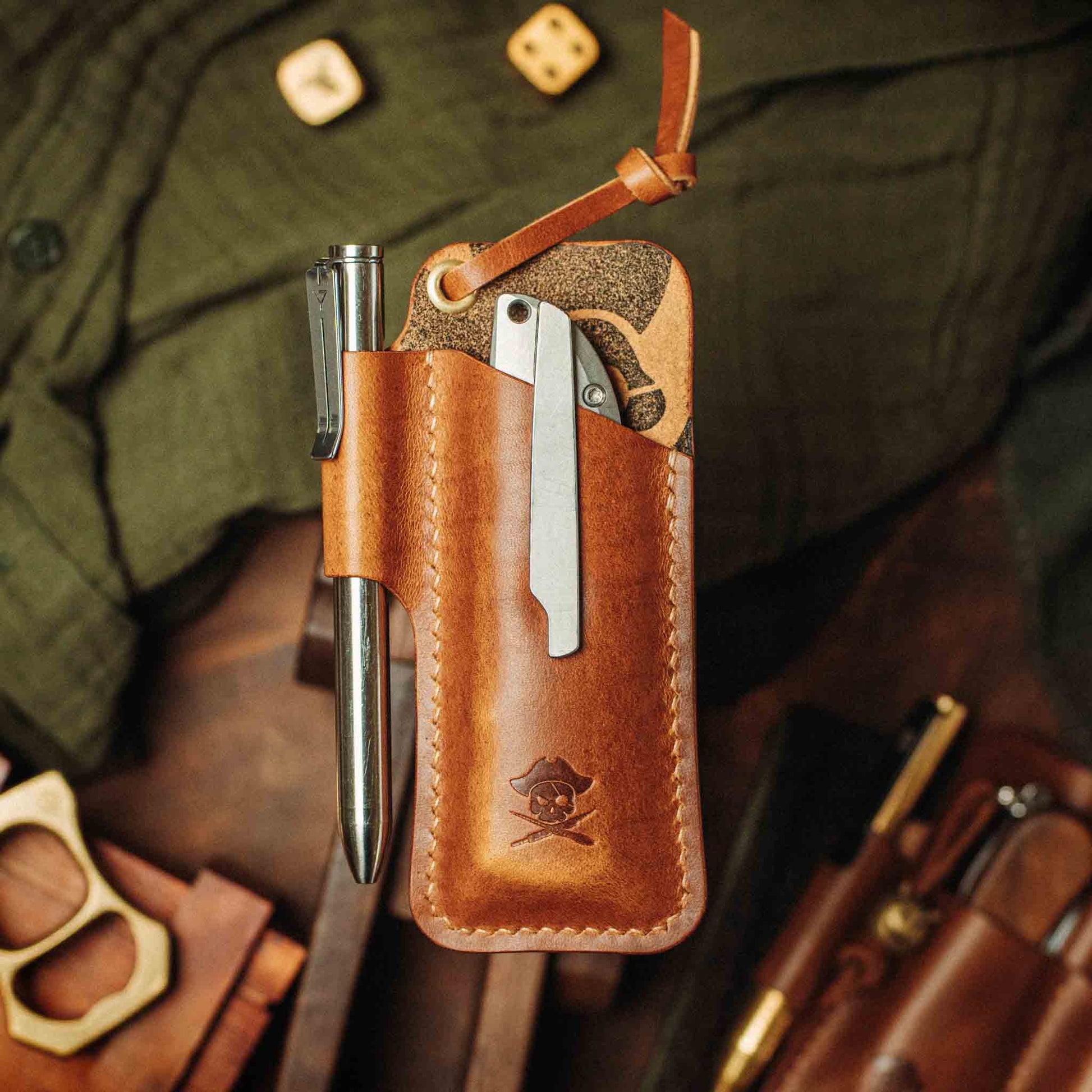 EDC Pocket Organizer - First Mate v3 | Leather Pocket Carrier Pirate Goods