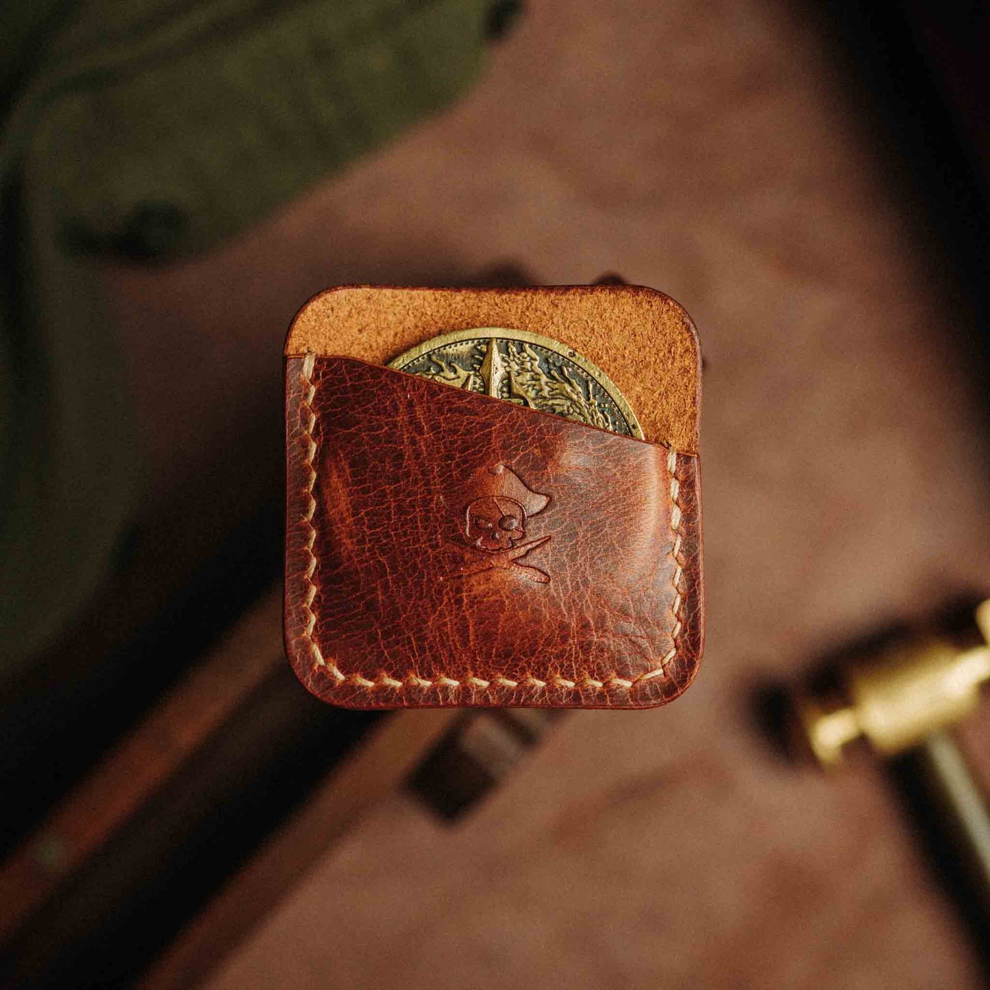 Peso Pocket – Leather Challenge Coin Slip | Pirate Goods