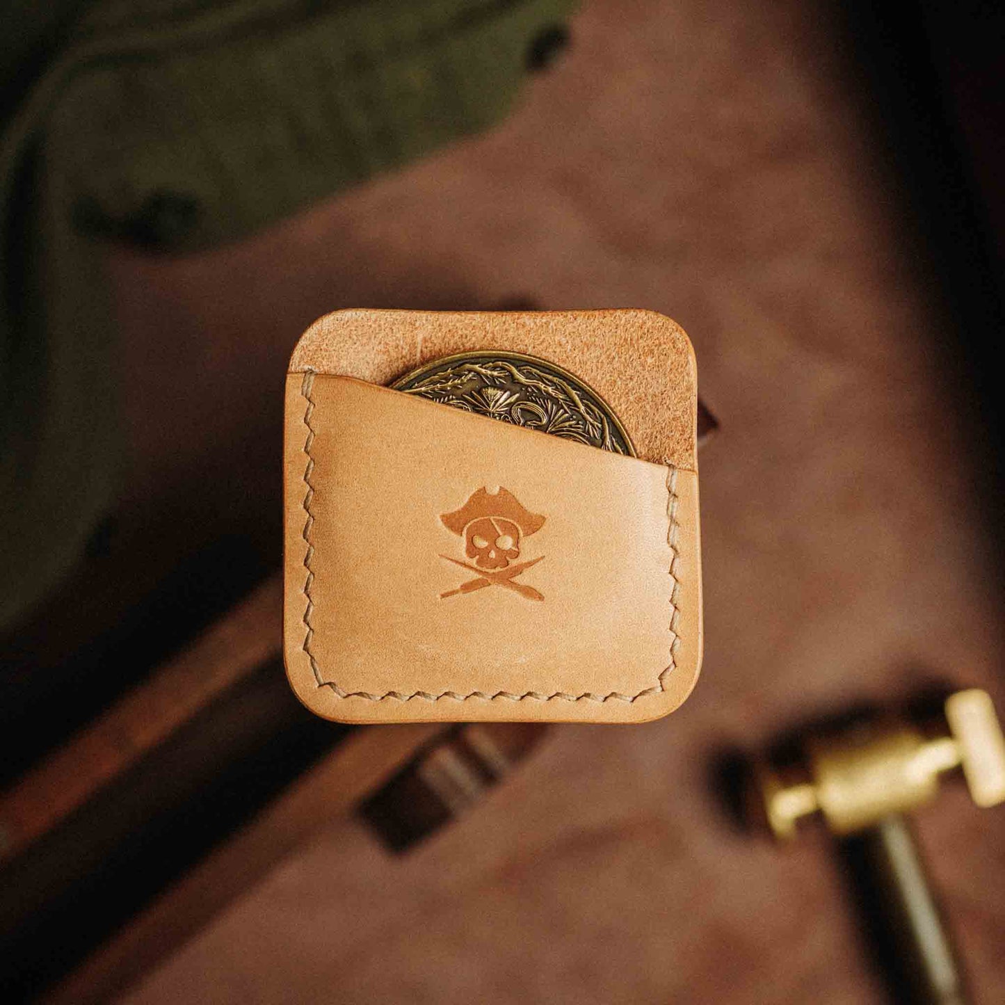 Peso Pocket – Leather Challenge Coin Slip | Pirate Goods