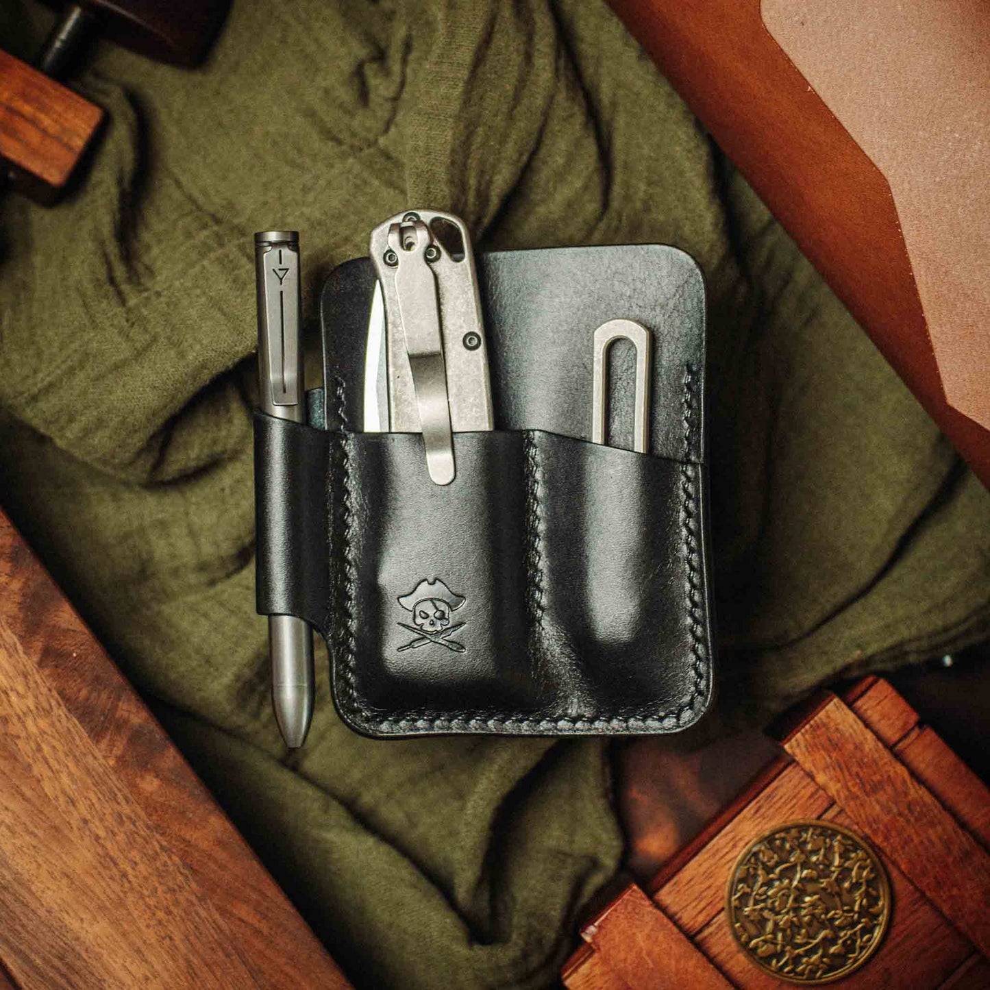 Pirate Goods First Mate Pocket Organizer – Leather EDC Pocket Carrier