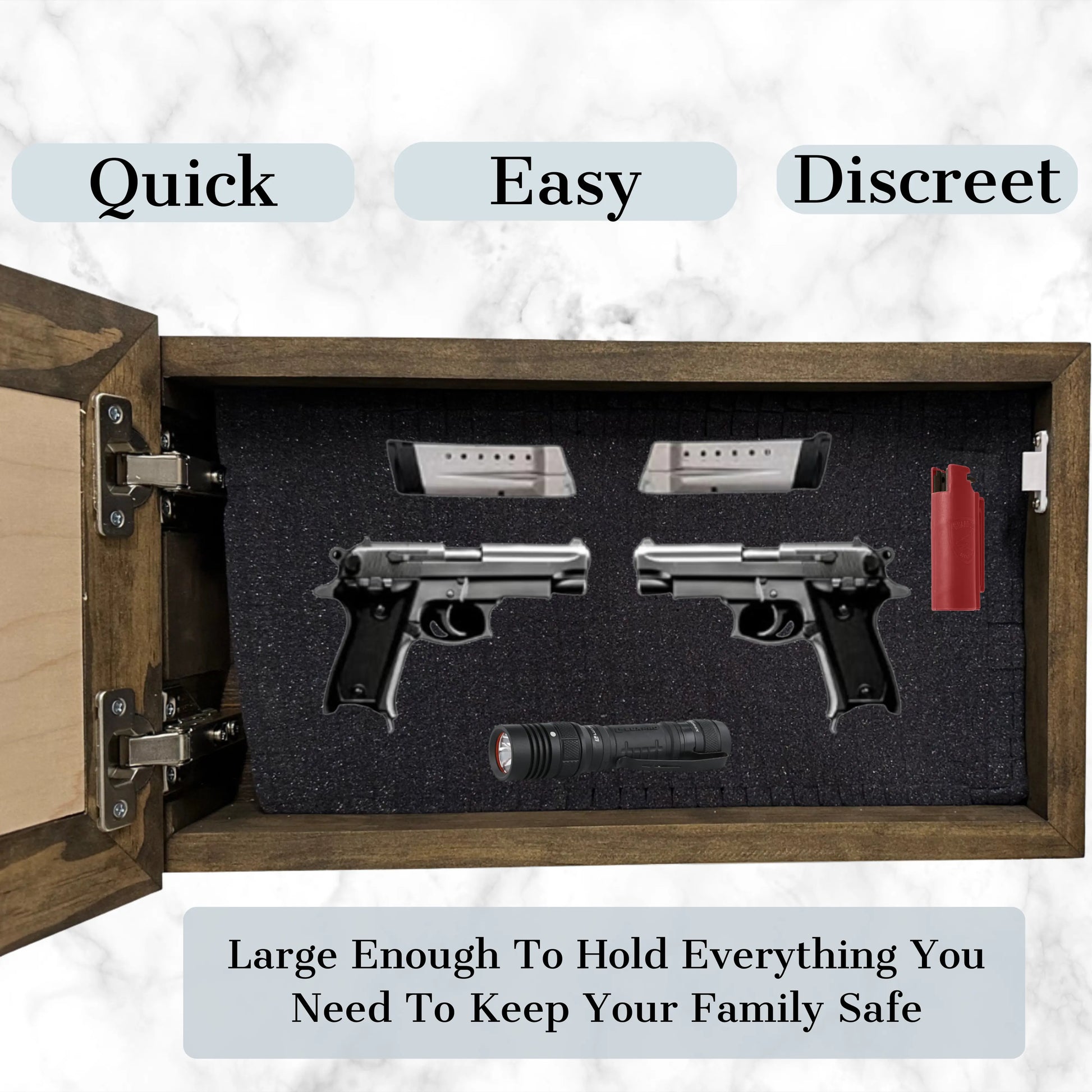 Hidden Gun Safe - Deer Scene Wall Gun Cabinet - Hidden Wall Storage - Wood Gun Cabinet - Handcrafted Gun Concealment Furniture - Hidden Gun Storage by Bellewood Designs Bellewood Designs