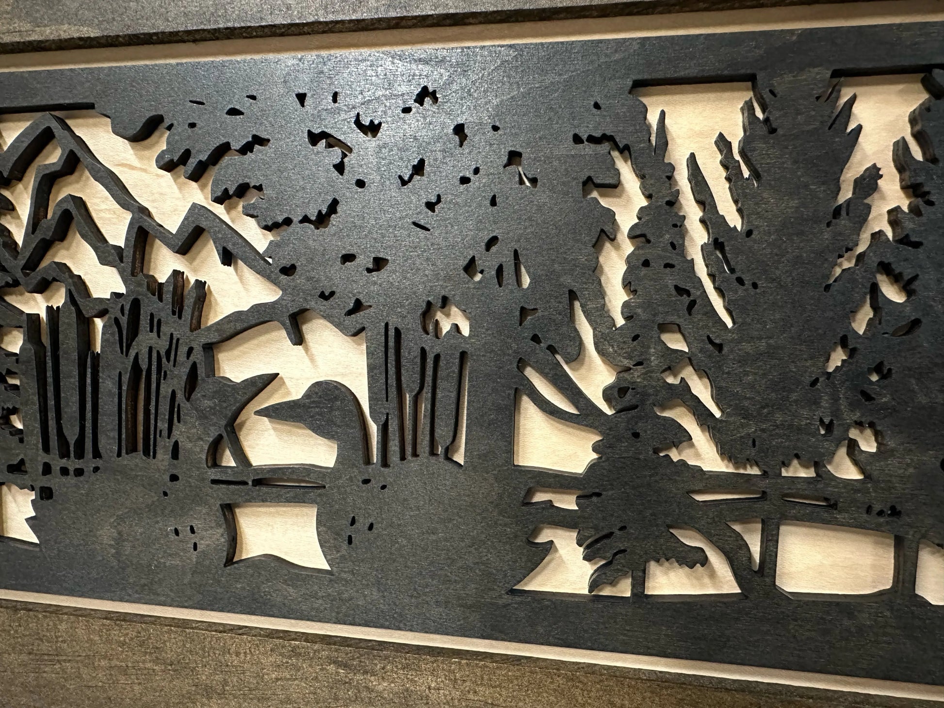 Wood Gun Cabinet Ducks On A Pond Wall Decoration - Hidden Gun Safe To Securely Store Your Gun In Plain Sight by Bellewood Designs Bellewood Designs