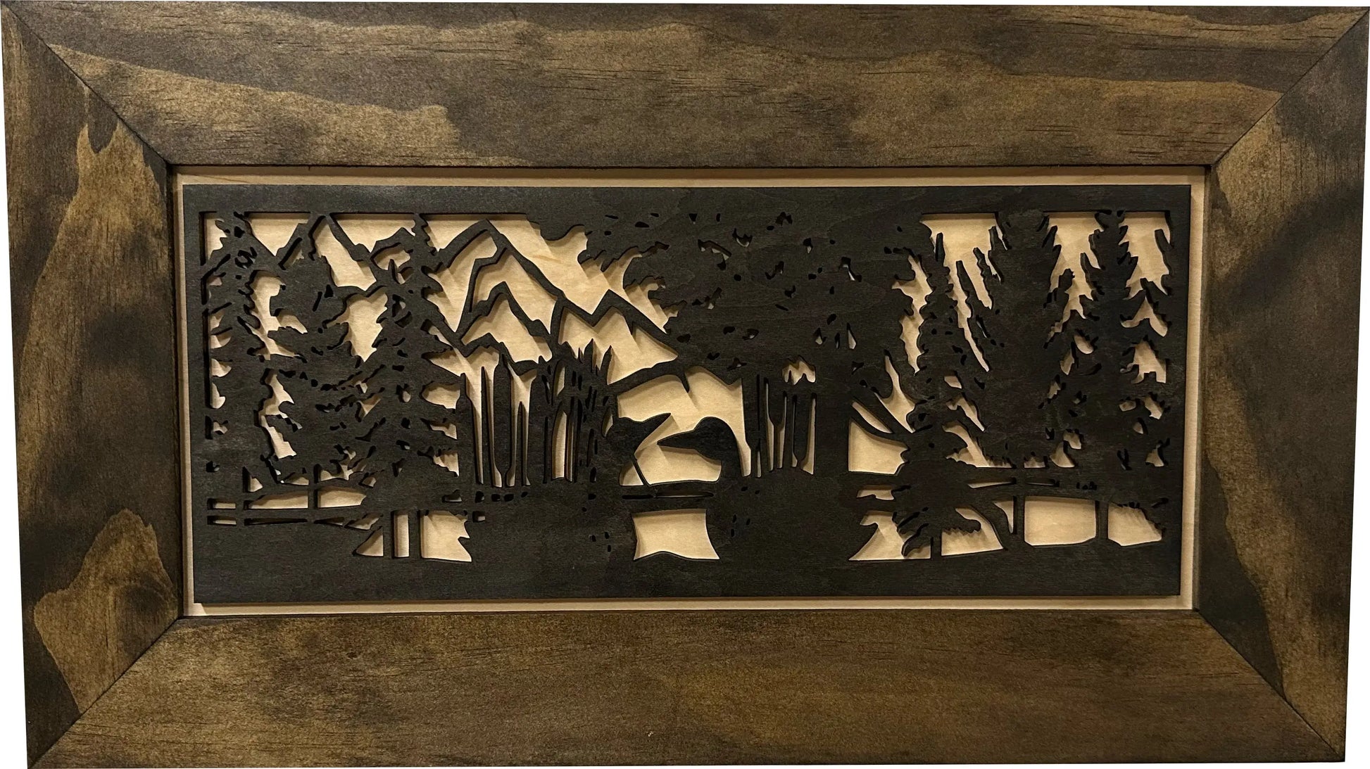 Wood Gun Cabinet Ducks On A Pond Wall Decoration - Hidden Gun Safe To Securely Store Your Gun In Plain Sight by Bellewood Designs Bellewood Designs