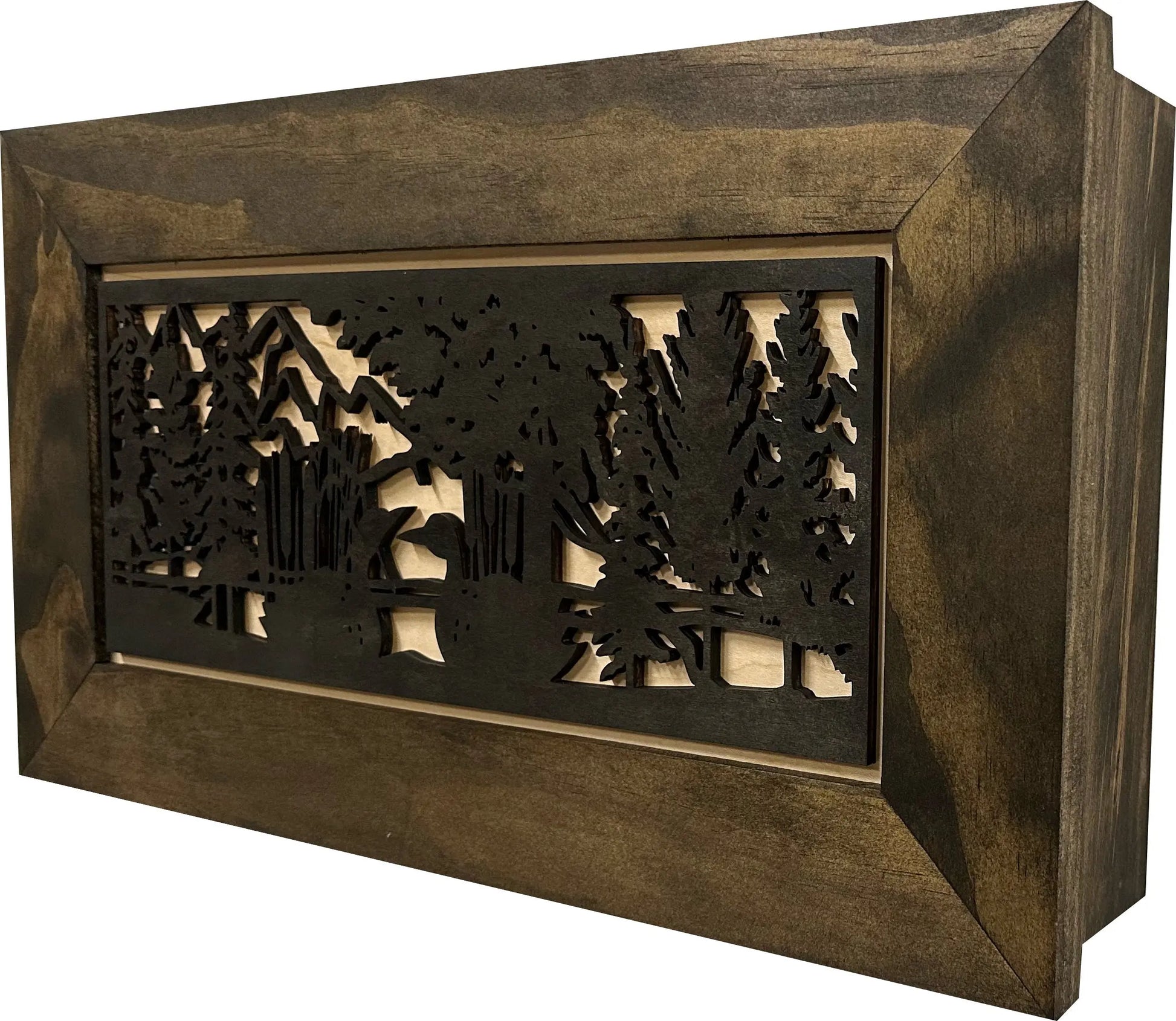 Wood Gun Cabinet Ducks On A Pond Wall Decoration - Hidden Gun Safe To Securely Store Your Gun In Plain Sight by Bellewood Designs Bellewood Designs