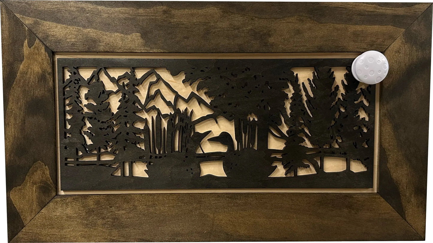 Wood Gun Cabinet Ducks On A Pond Wall Decoration - Hidden Gun Safe To Securely Store Your Gun In Plain Sight by Bellewood Designs Bellewood Designs