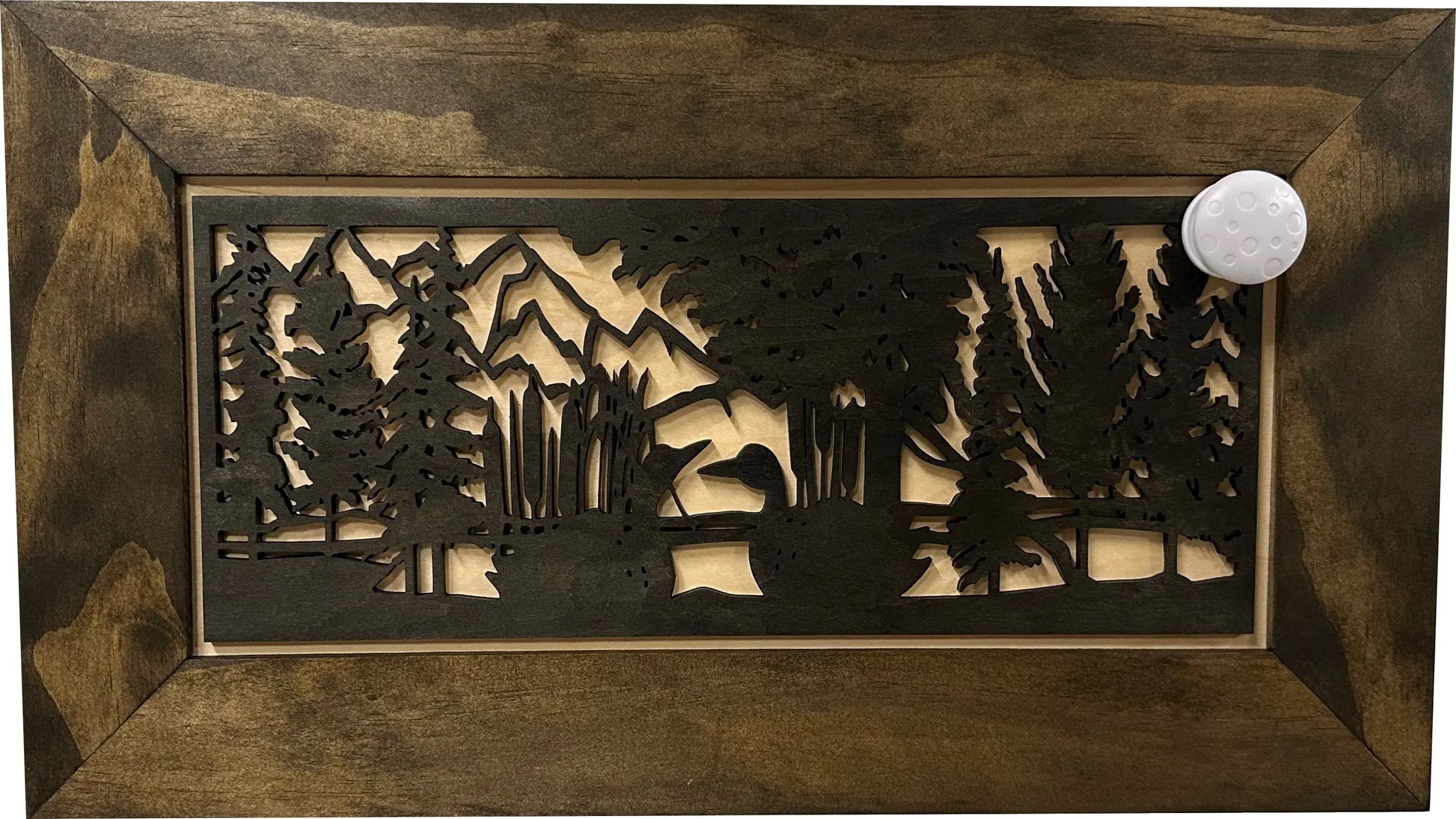 Wood Gun Cabinet Ducks On A Pond Wall Decoration - Hidden Gun Safe To Securely Store Your Gun In Plain Sight by Bellewood Designs Bellewood Designs