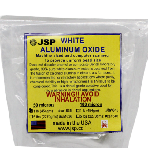1 LB ALUMINUM OXIDE 50 micron WHITE Polishing Blasting Media Abrasive Tumbling