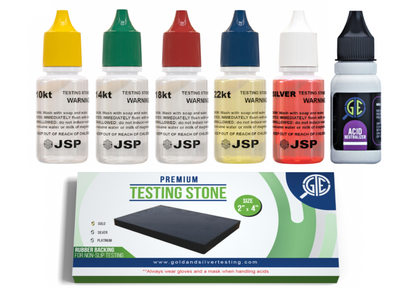 Gold Silver Jewelry Test Kit 10K 14K 18K 24K Precious Metals Scrap Bar Tester JSP