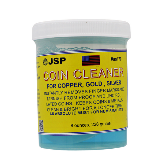 JSP Super Coin Cleaner 16 oz for Copper, Gold, Silver, & Platinum Precious Metals Jewelry Coins Bars