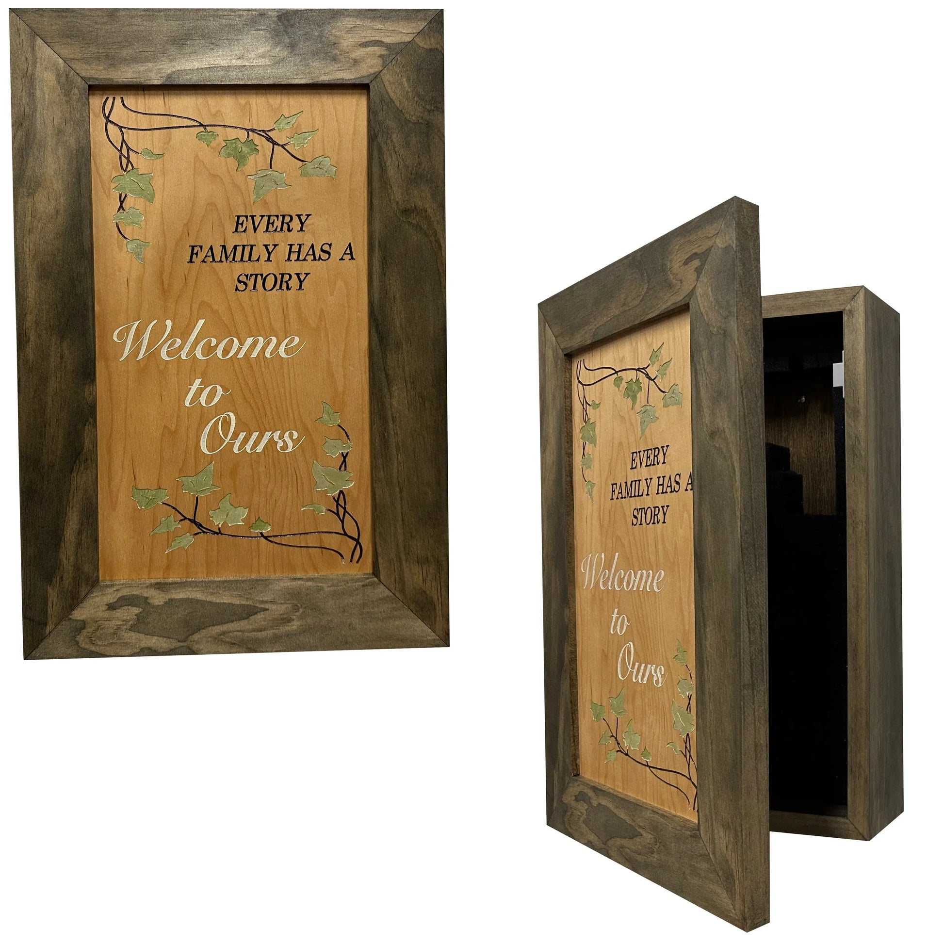 Wooden Gun Safe Wall Mountable Decoration Every Family Has a Story Welcome to Ours … Bellewood Designs