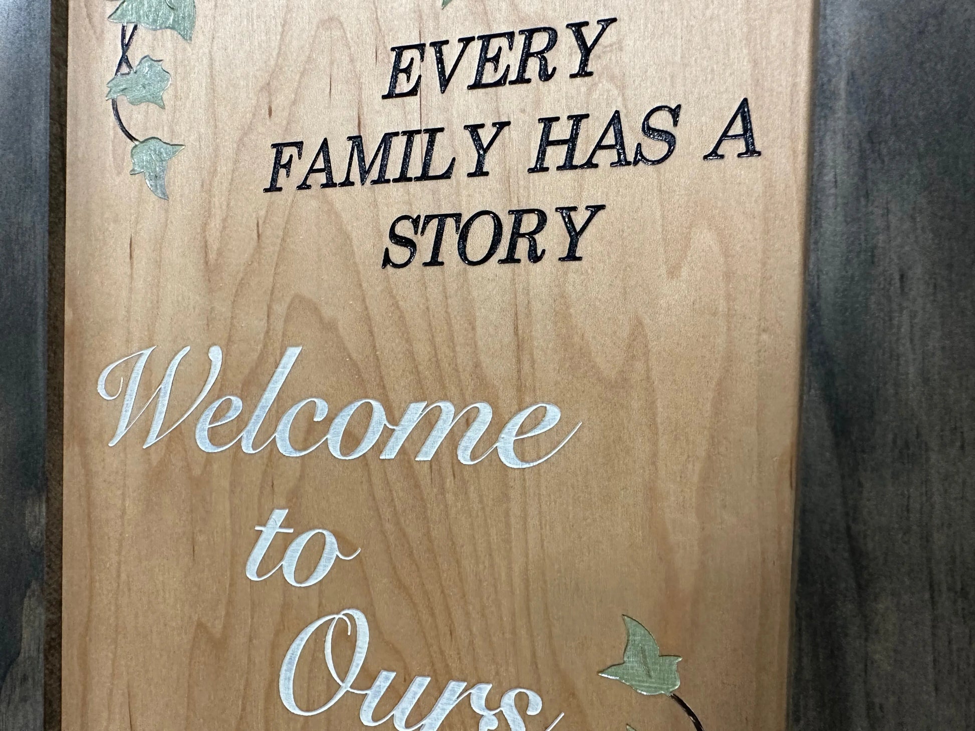 Wooden Gun Safe Wall Mountable Decoration Every Family Has a Story Welcome to Ours … Bellewood Designs