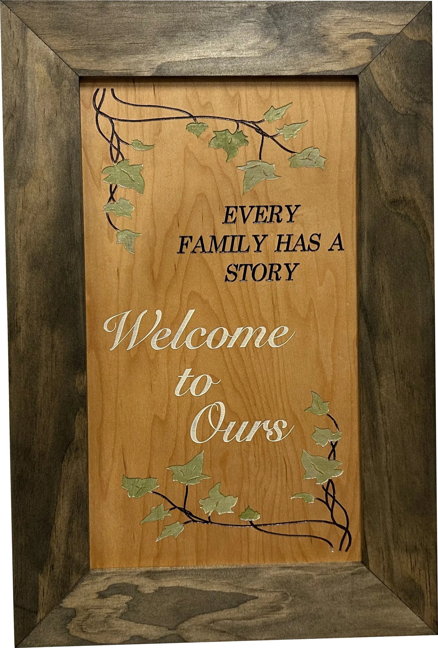 Wooden Gun Safe Wall Mountable Decoration Every Family Has a Story Welcome to Ours … Bellewood Designs