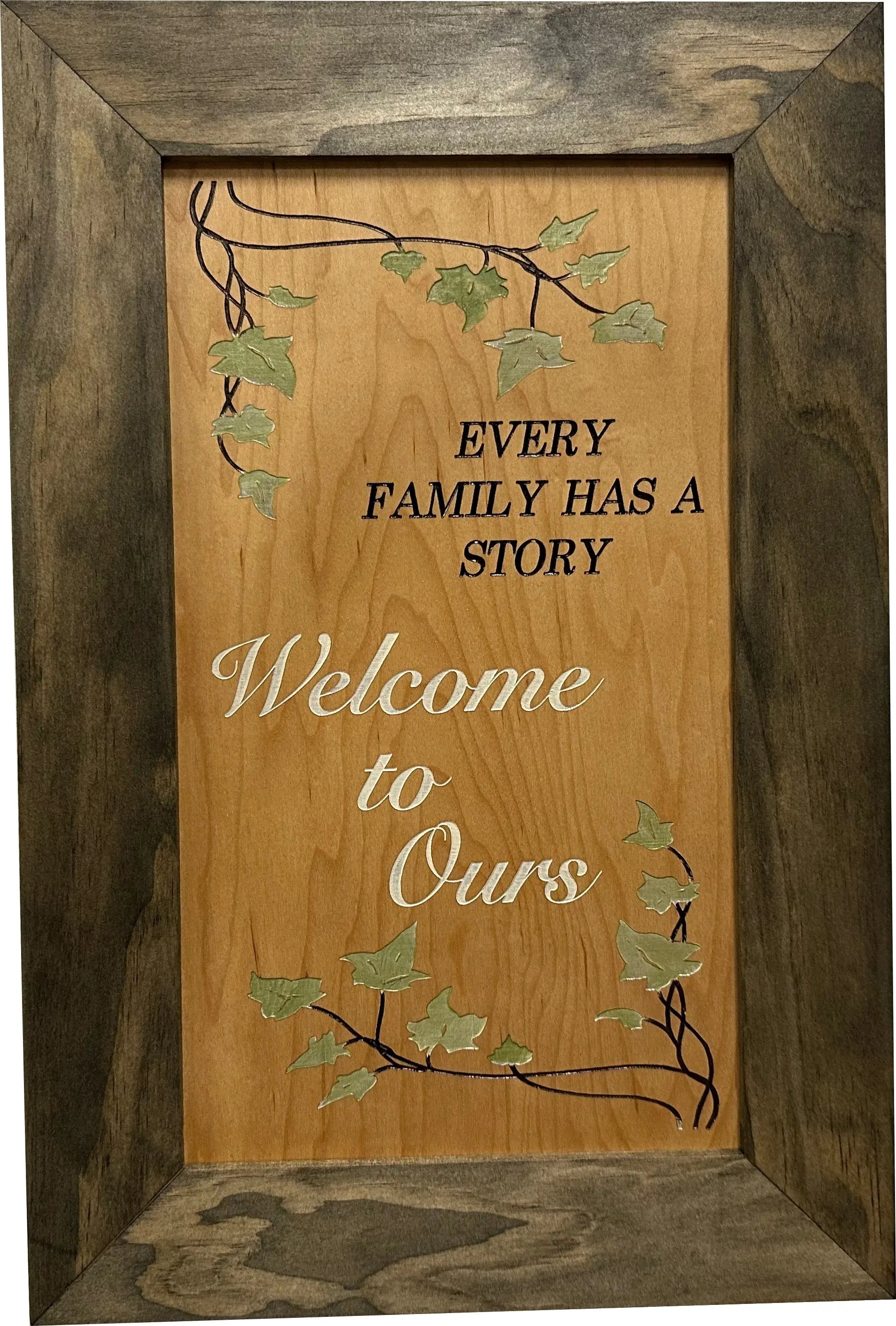 Wooden Gun Safe Wall Mountable Decoration Every Family Has a Story Welcome to Ours … Bellewood Designs