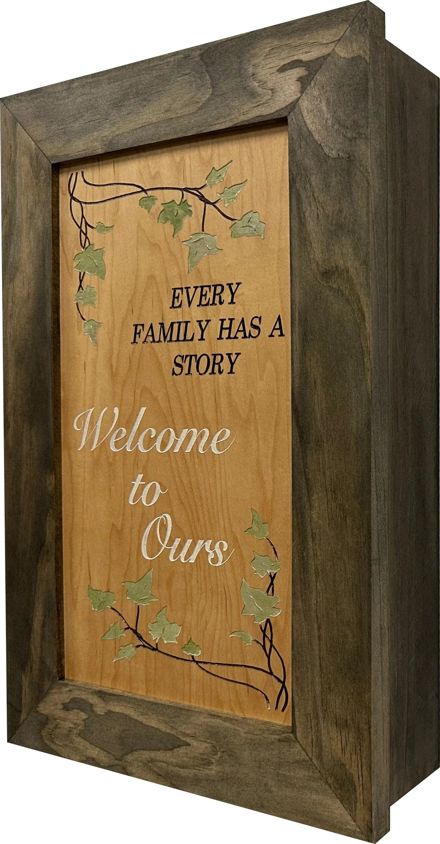 Wooden Gun Safe Wall Mountable Decoration Every Family Has a Story Welcome to Ours … Bellewood Designs