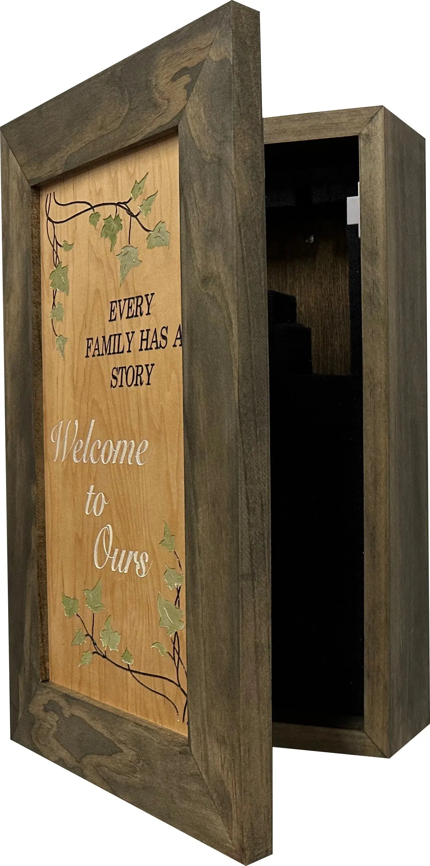 Wooden Gun Safe Wall Mountable Decoration Every Family Has a Story Welcome to Ours … Bellewood Designs