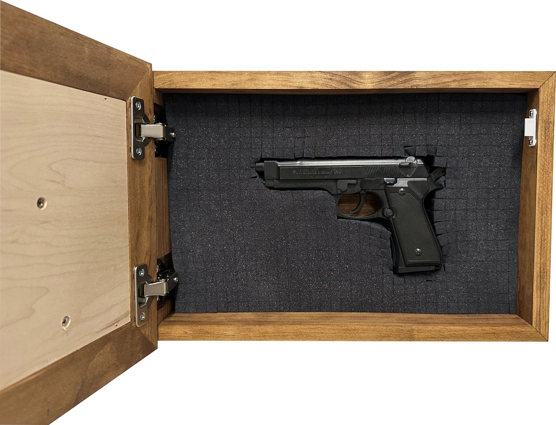 Decorative Secured Gun Storage Cabinet with Family Branches (Early American) Bellewood Designs