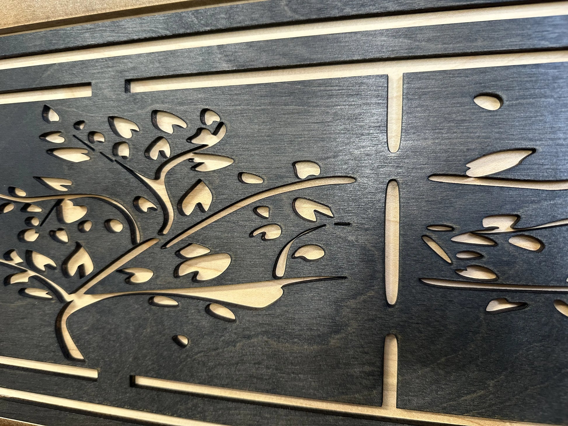 Family Tree Coat Rack Gun Concealment Decor - Handcrafted Wooden Gun Cabinets - Gun Shelf Hidden Storage for Rifles, Shotguns, & Handguns - Quick Access Hidden Wall Safe Bellewood Designs