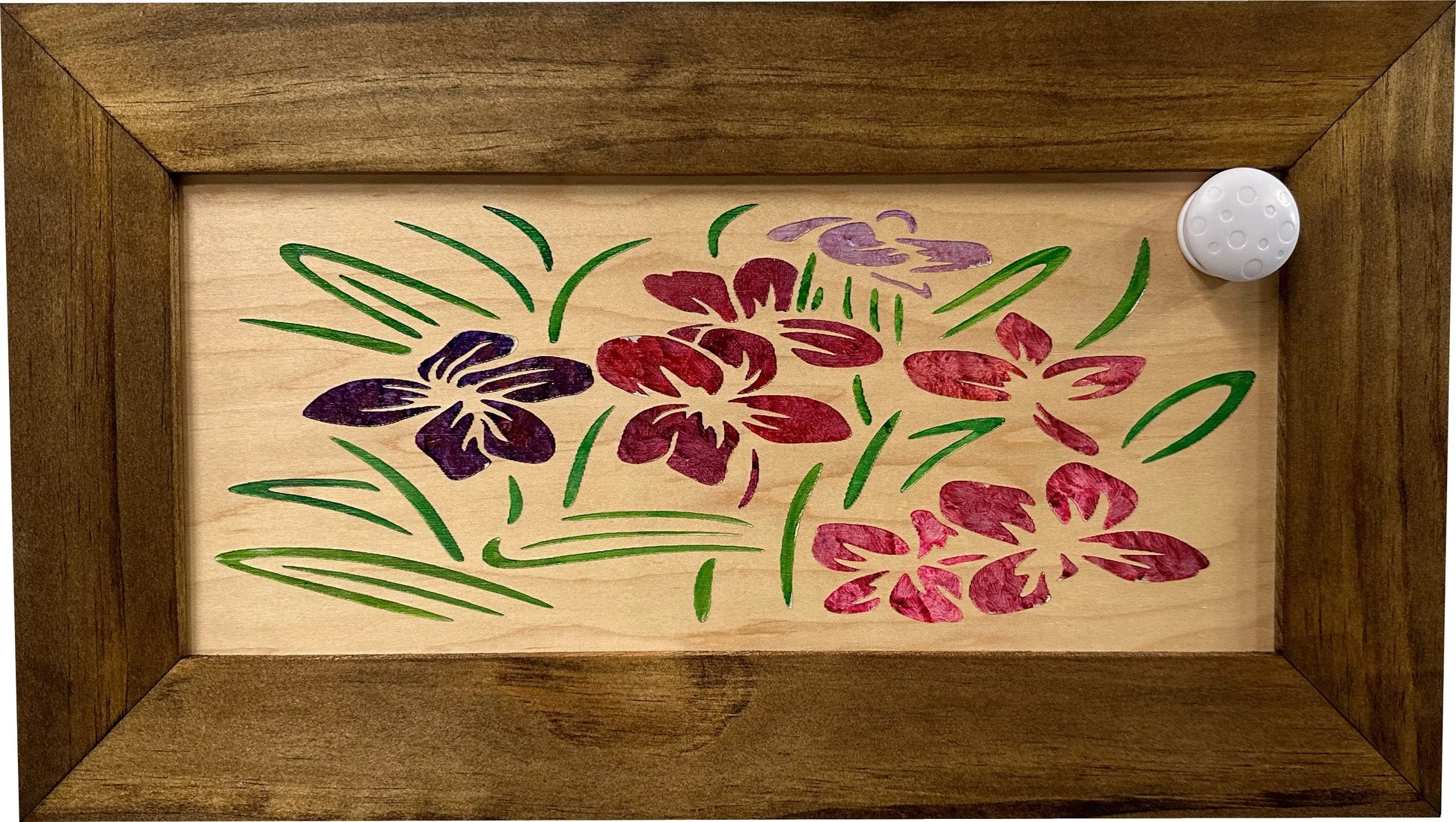Hidden Gun Safe Just Flowers Wall Decoration - Wood Gun Cabinet To Securely Store Your Gun In Plain Sight by Bellewood Designs Bellewood Designs