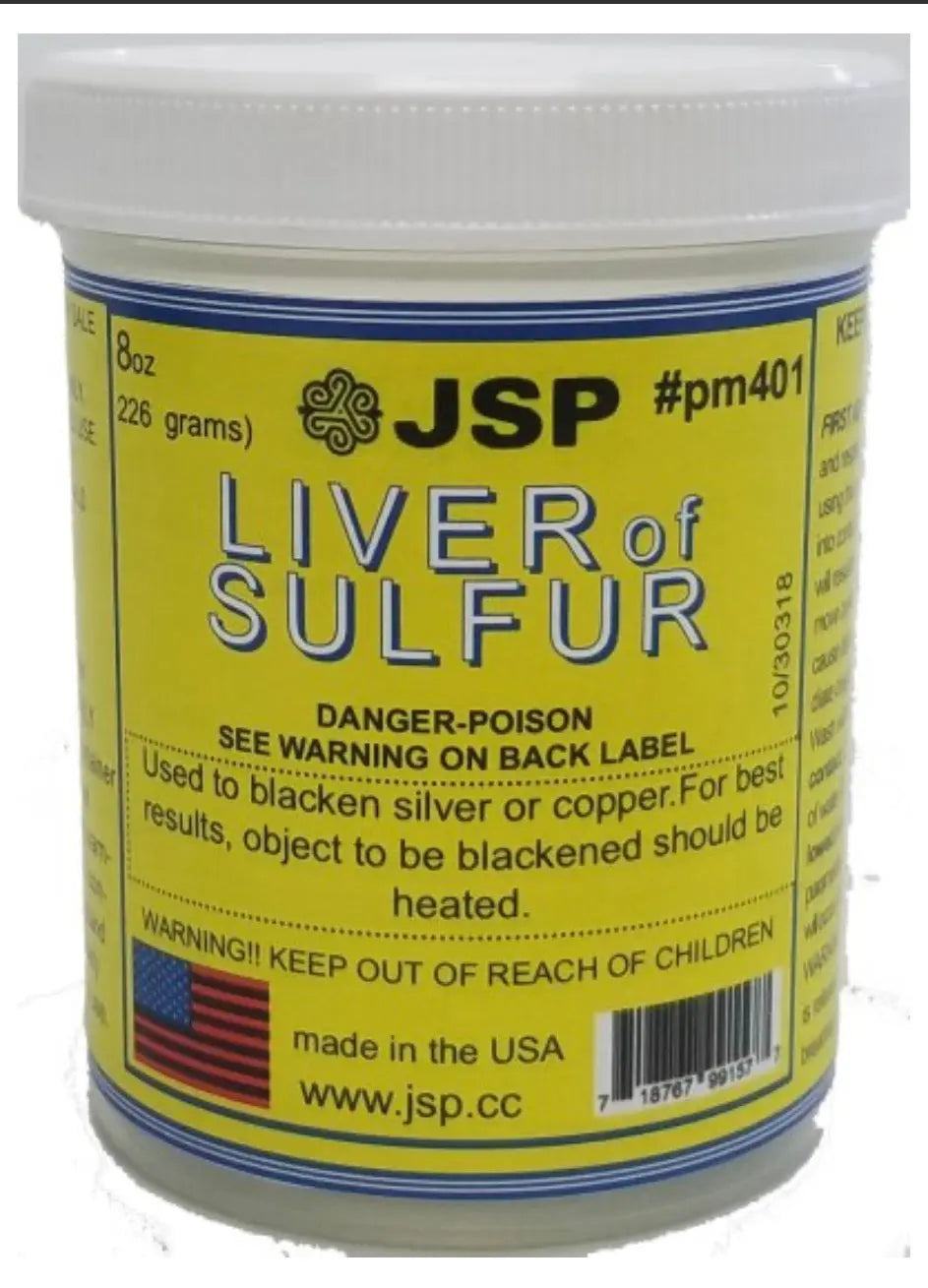 JSP Liver of Sulfur Lump Sulphur 8 oz Patina Metals Beadsmith Silver Jewelry Copper (PM401) JSP