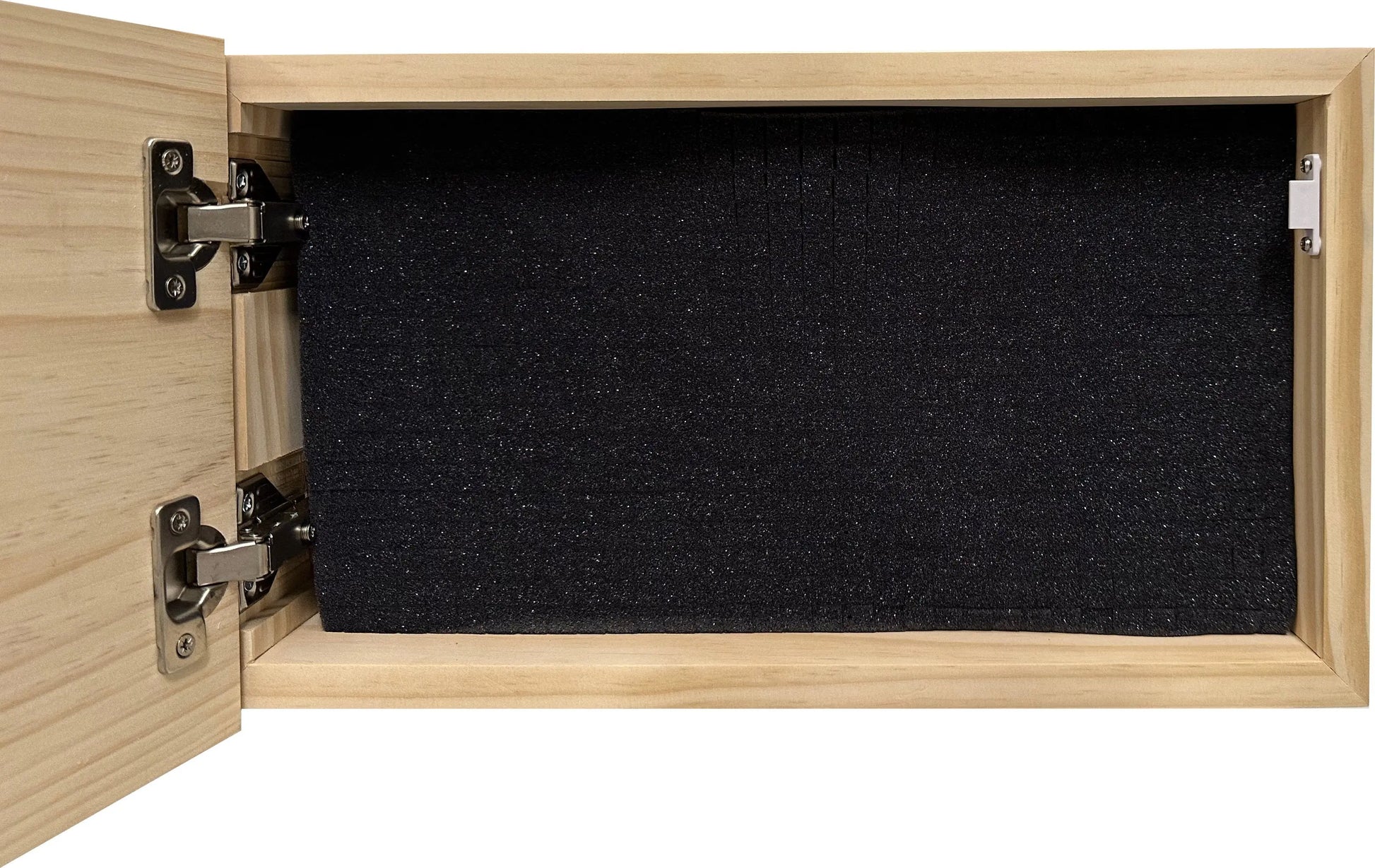 American Flag Decorative & Secure Wall-Mounted Gun Cabinet (Gray) Bellewood Designs