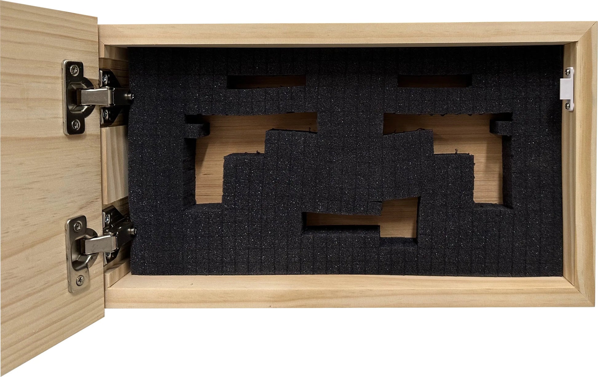 American Flag Decorative & Secure Wall-Mounted Gun Cabinet (Gray) Bellewood Designs