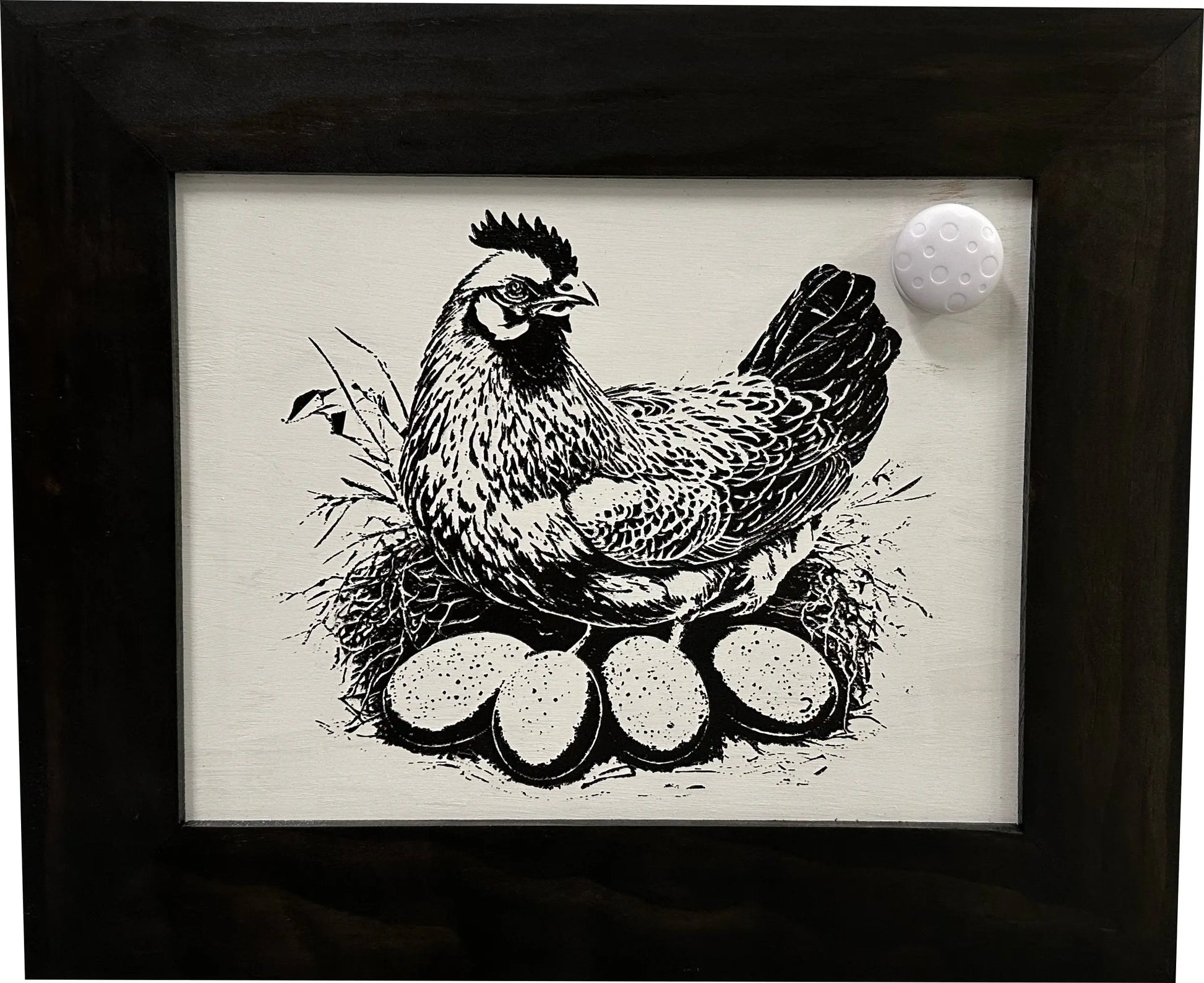Hidden Gun Safe Recessed In Wall Farmhouse Chicken And Eggs Decoration - Recess In The Wall or Mount On The Wall Gun Safe by Bellewood Designs Bellewood Designs